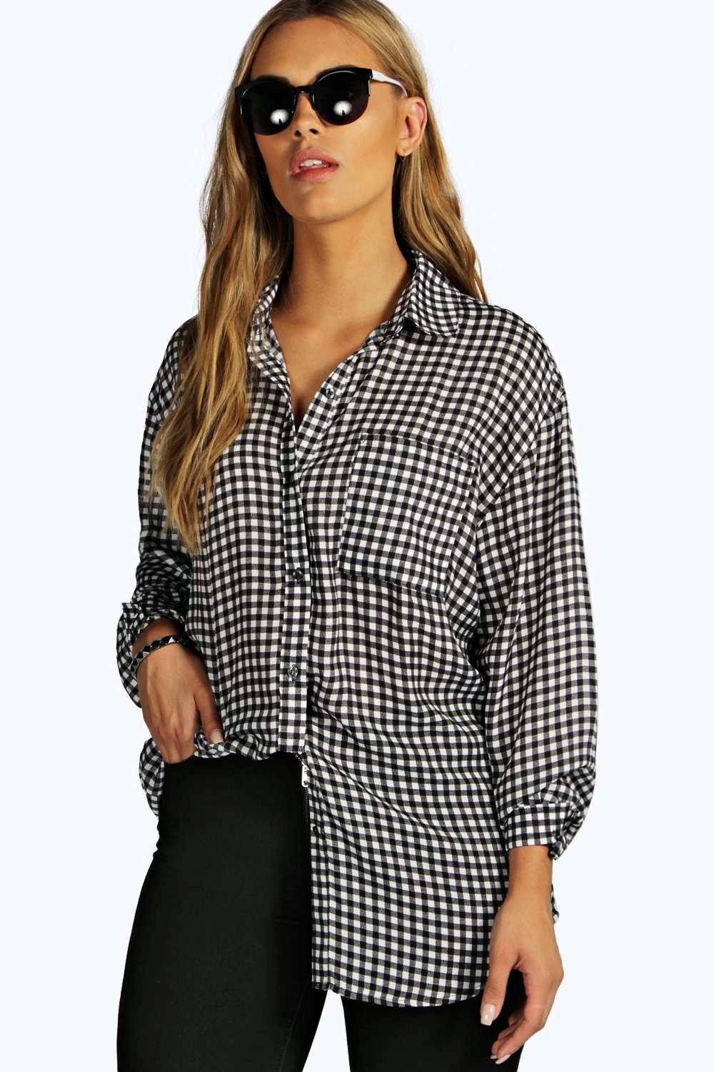 boohoo womens check shirt