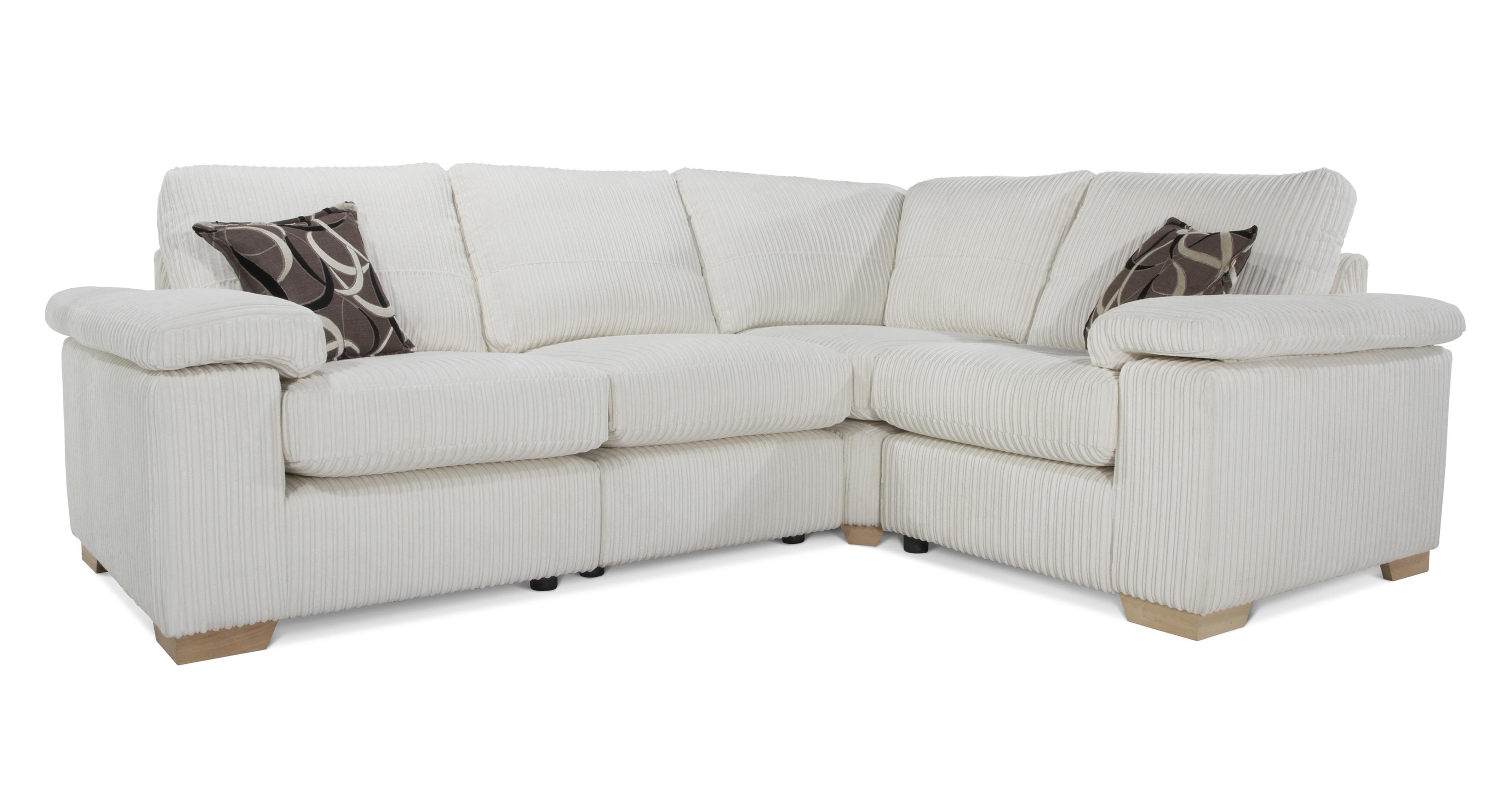 DFS Riva Set - Fabric Corner Sofa Bed Including Chair and Foot Stool ...