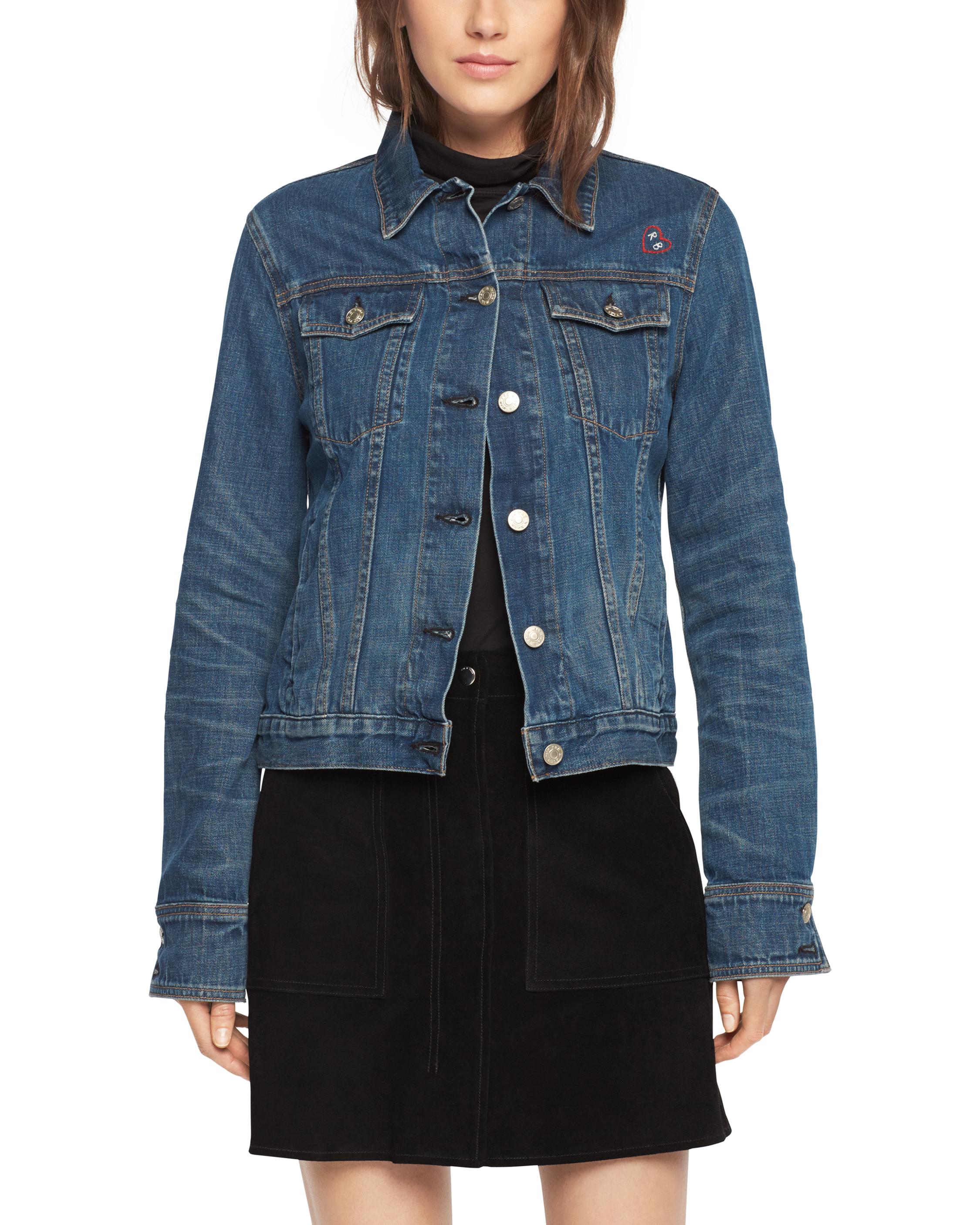 Embroidered jean jacket  women jackets  coats  rag  bone