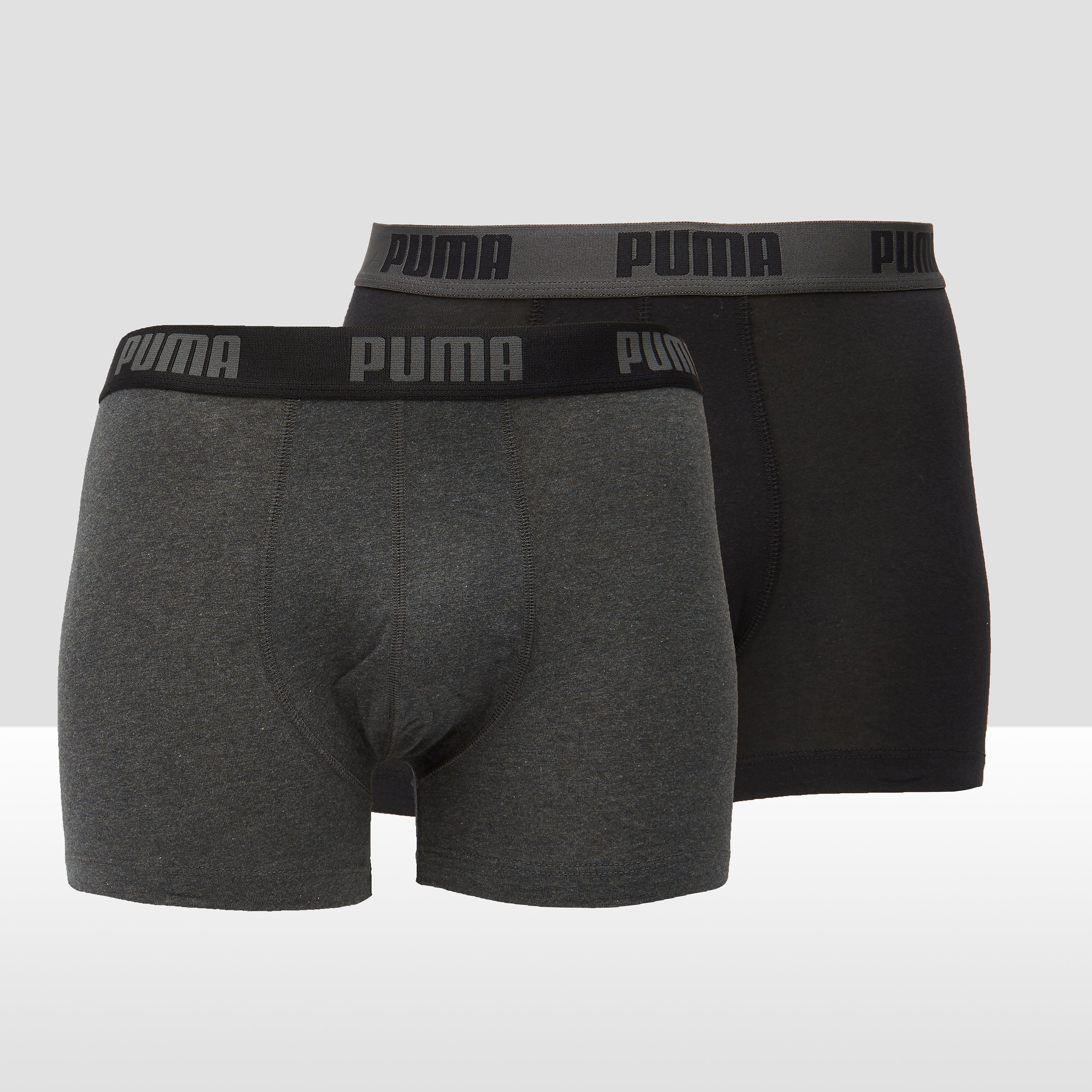 PUMA Basic boxer 2-pack zwart/grijs Heren