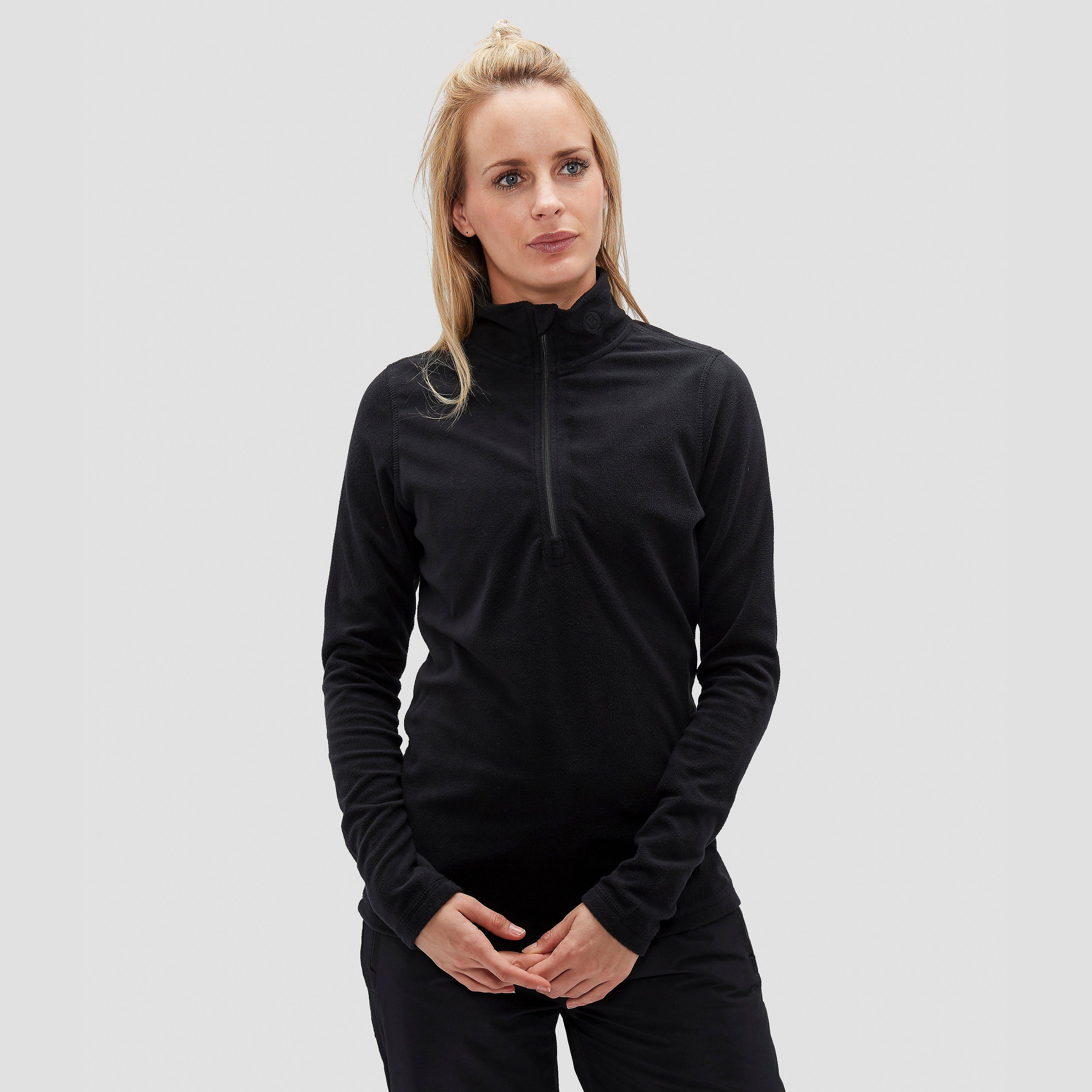 SPEX Juliana fleece outdoor trui 1/4-rits zwart dames Dames