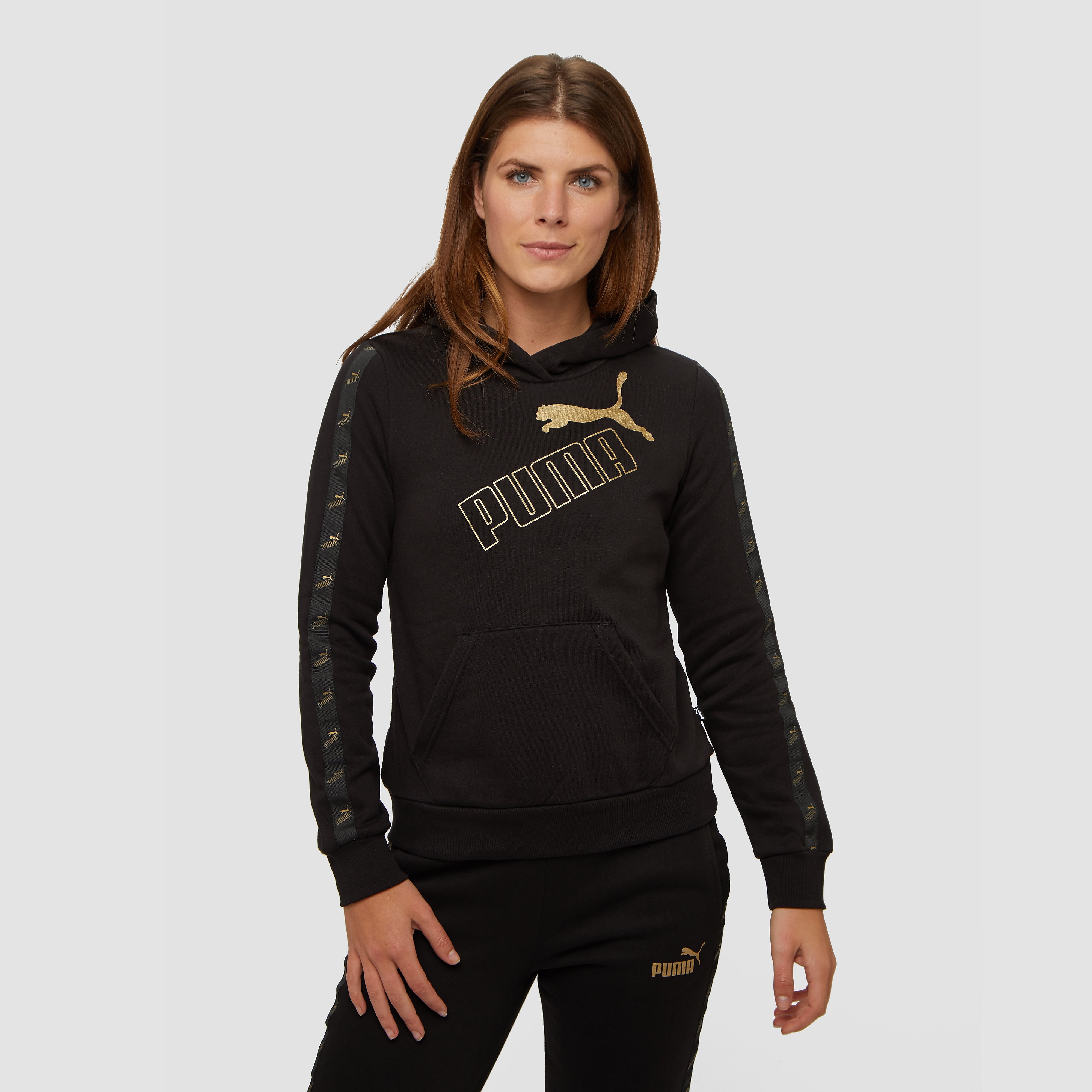 PUMA Amplified fleece trui zwart/goud dames Dames