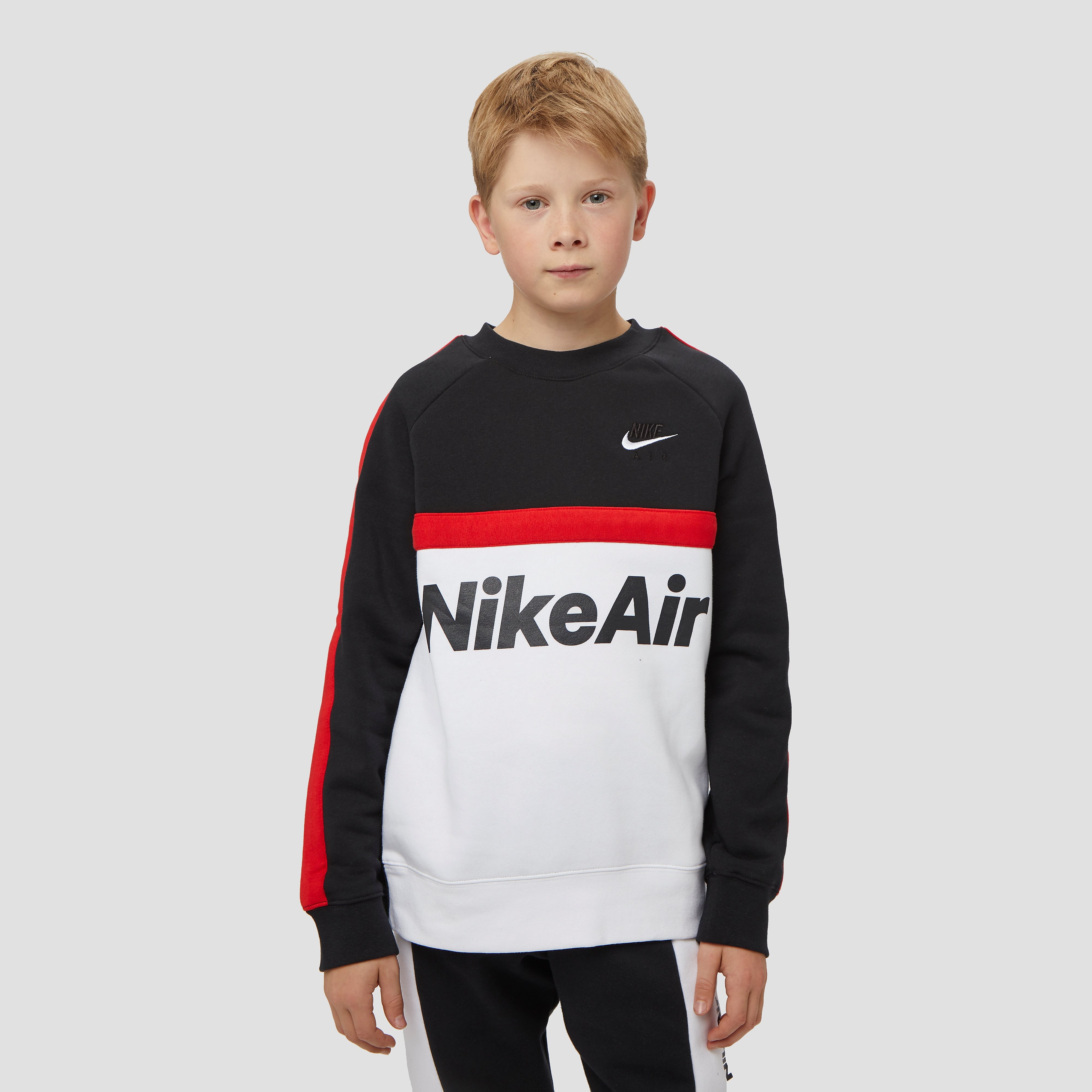 NIKE Sportswear air crew sweater rood/zwart kinderen Kinderen