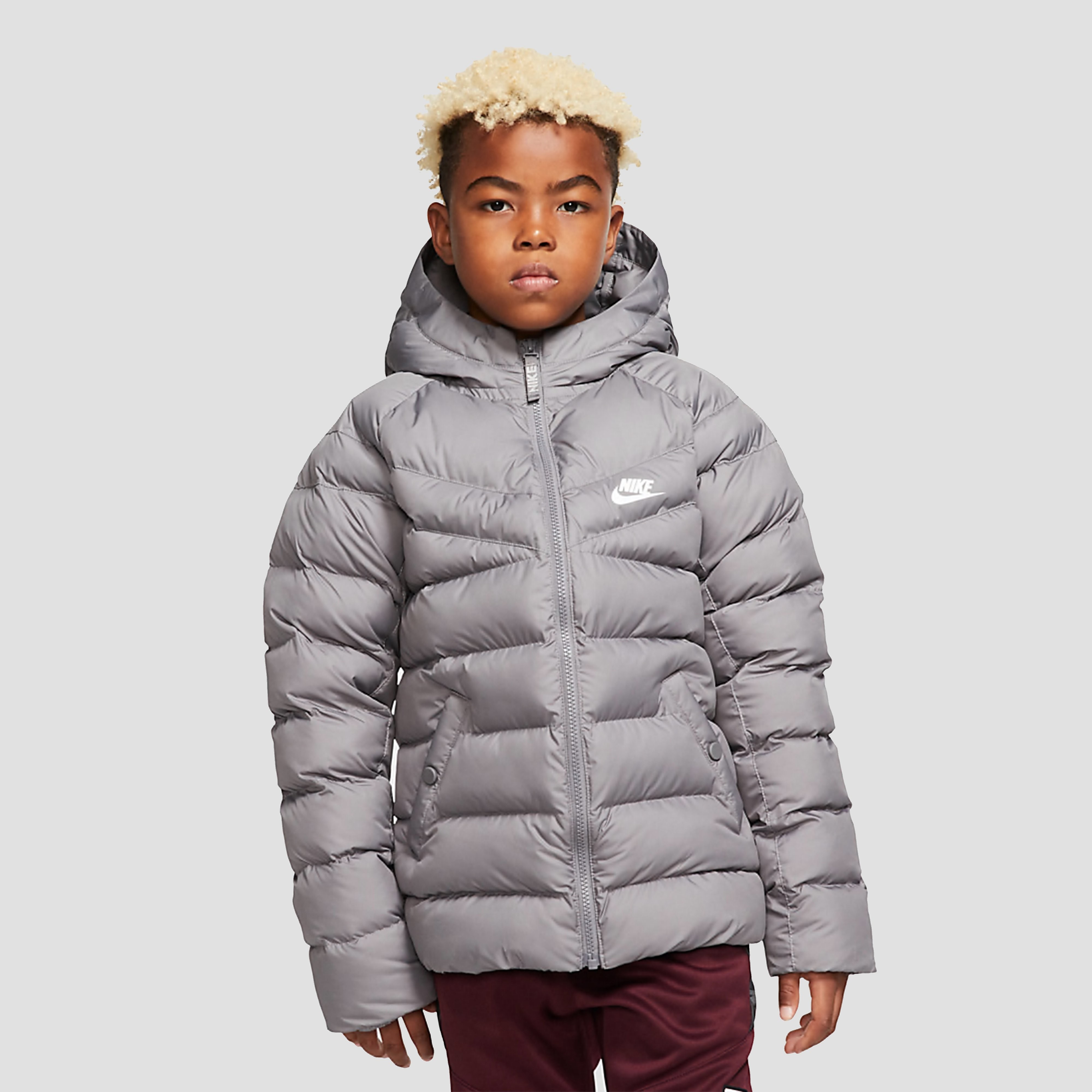 NIKE Sportswear filled winterjas grijs kinderen Kinderen