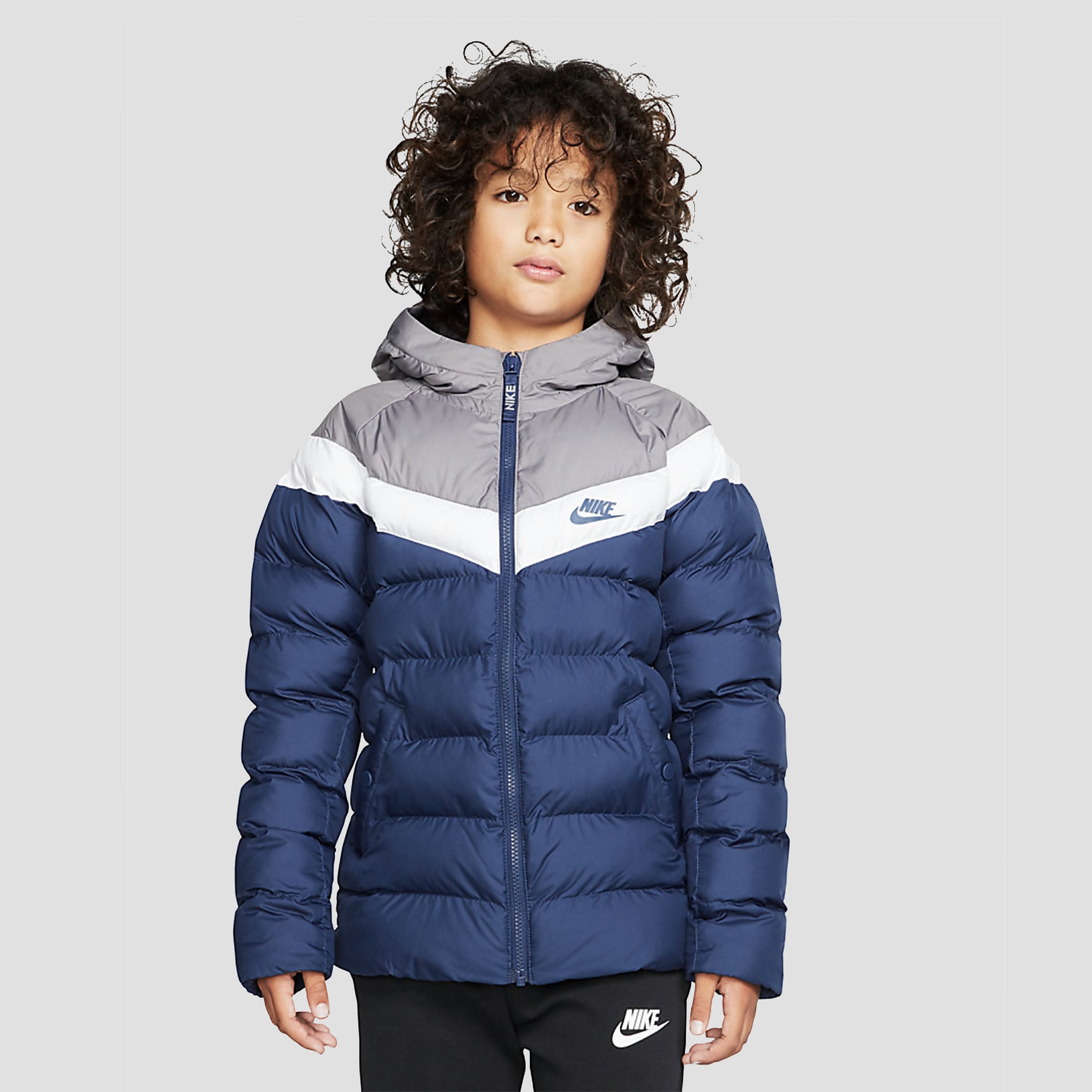 NIKE Sportswear filled winterjas blauw/grijs kinderen Kinderen