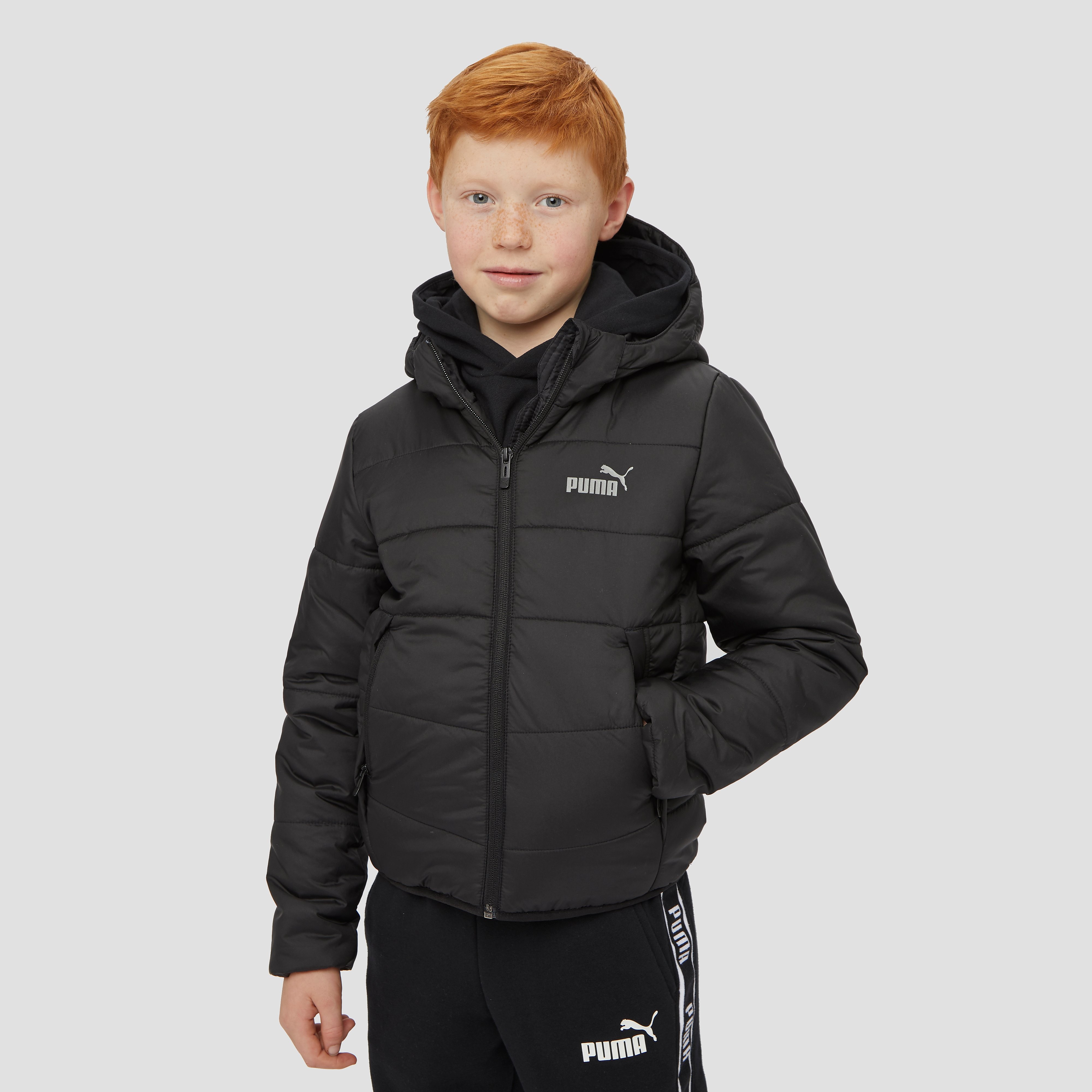 PUMA Essential hooded padded winterjas zwart kinderen Kinderen