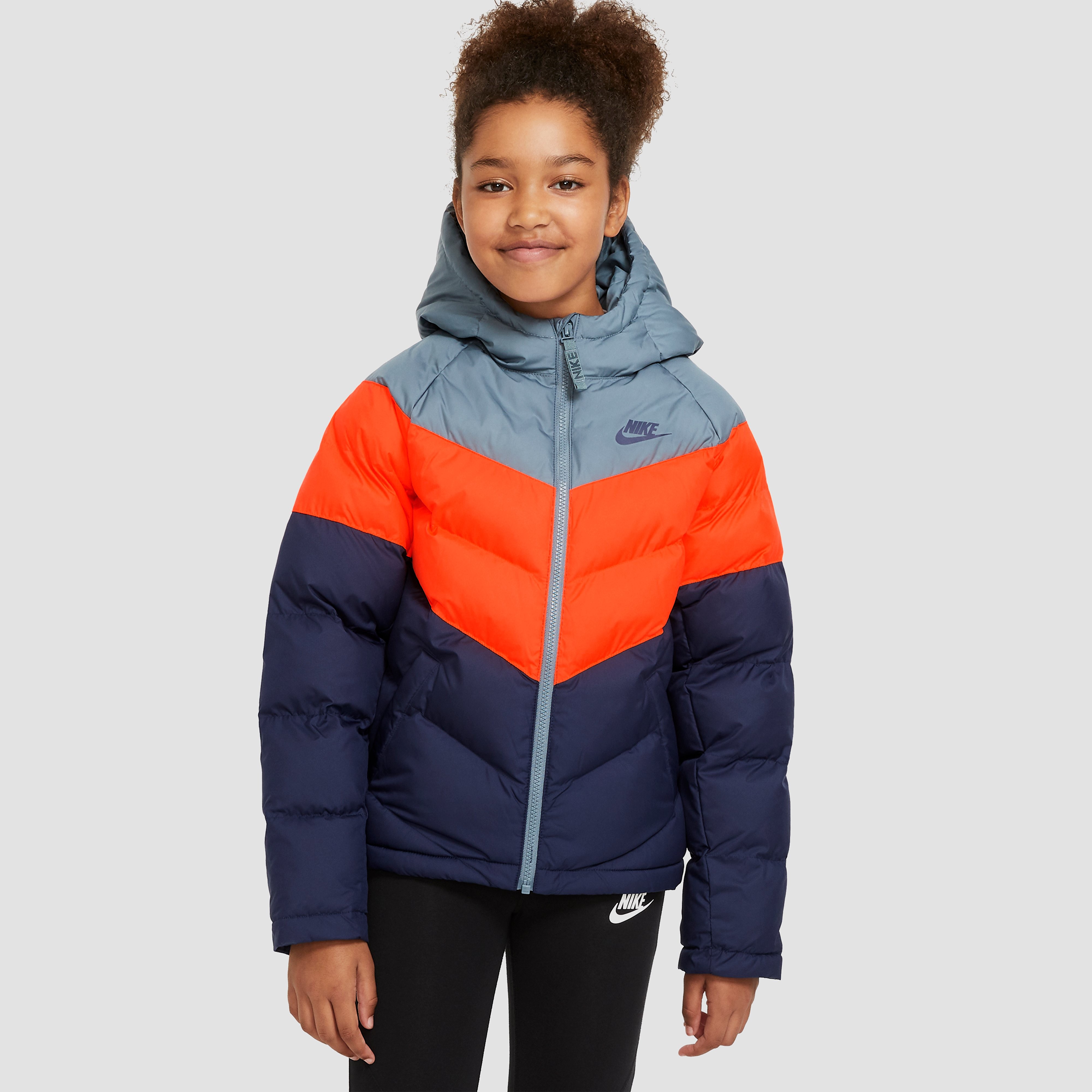 NIKE Filled winterjas blauw/oranje kinderen Kinderen