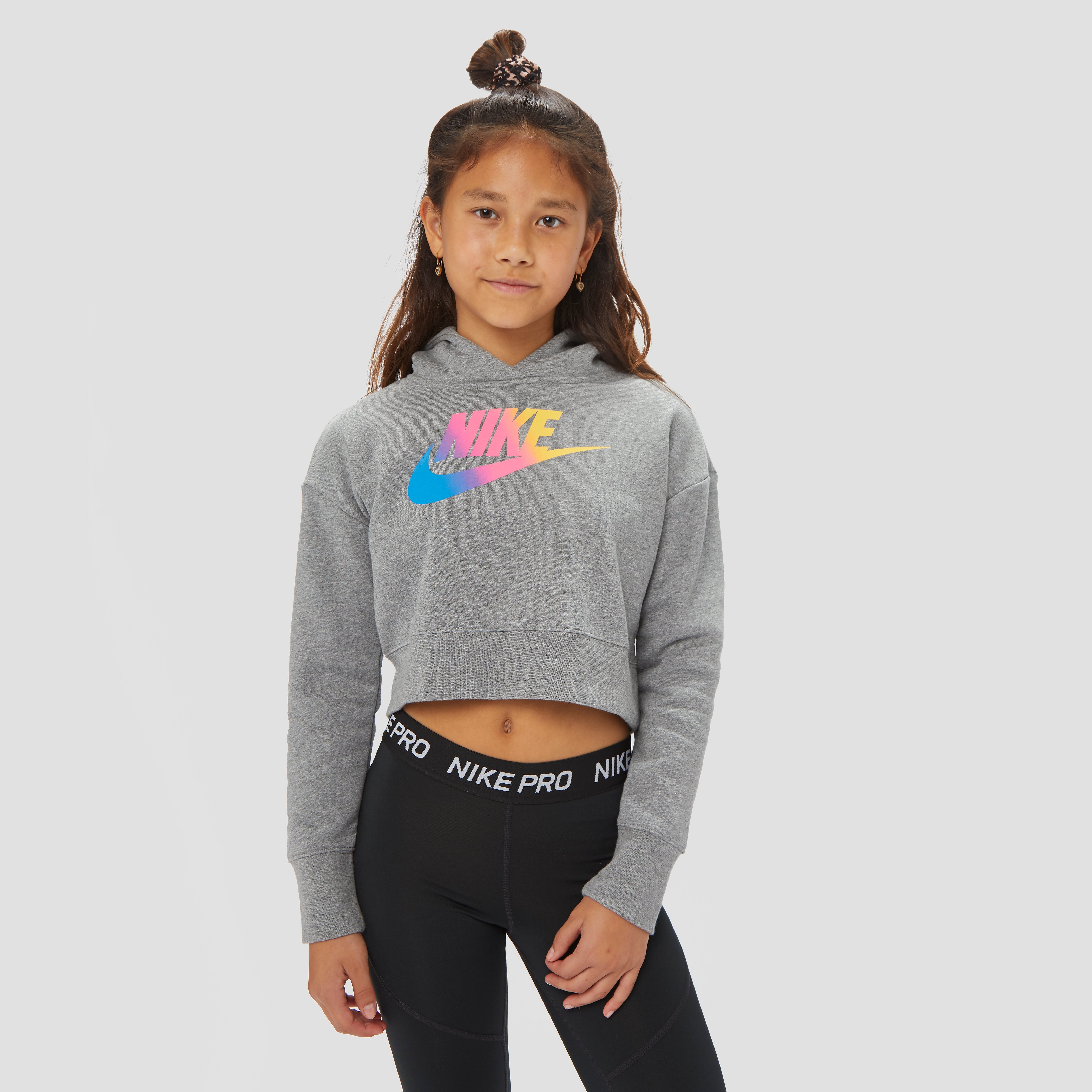 NIKE Sportswear cropped trui grijs roze kinderen Kinderen Online kopen via Skishop4u Decathlon