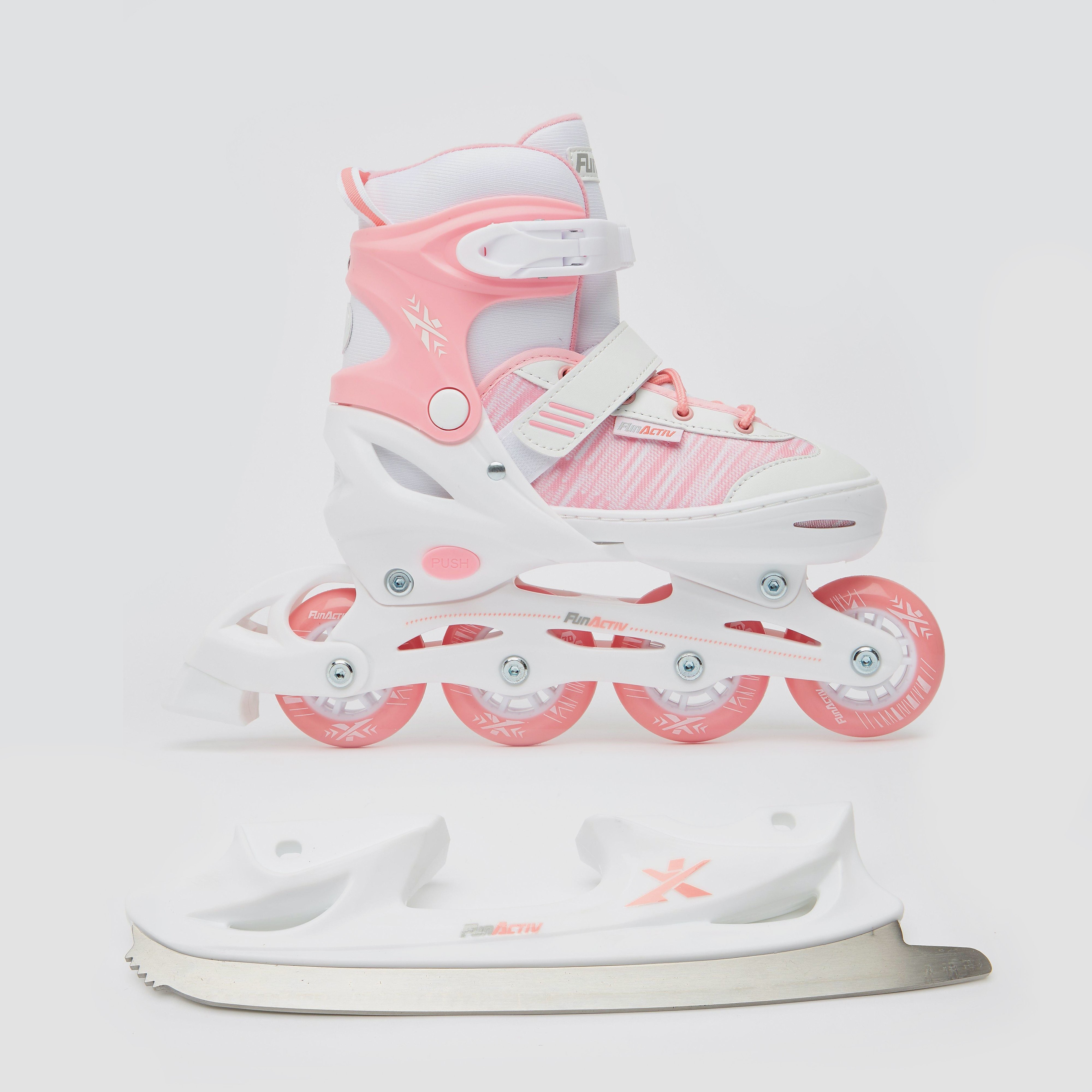 FUN-ACTIVE Orin duo schaatsen/skeelers roze kinderen Kinderen