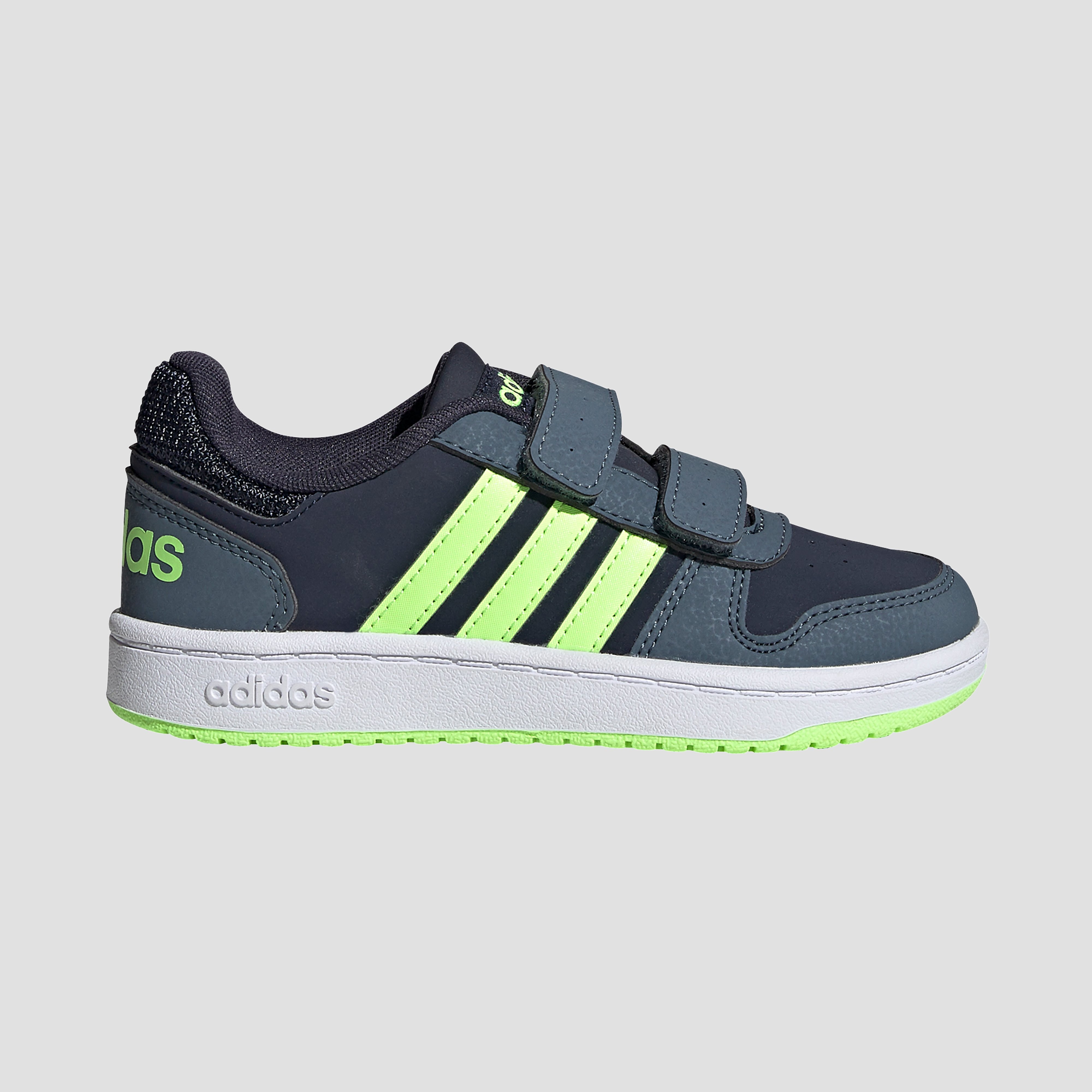 Adidas hoops 2.0 cmf sneakers blauw/groen kinderen