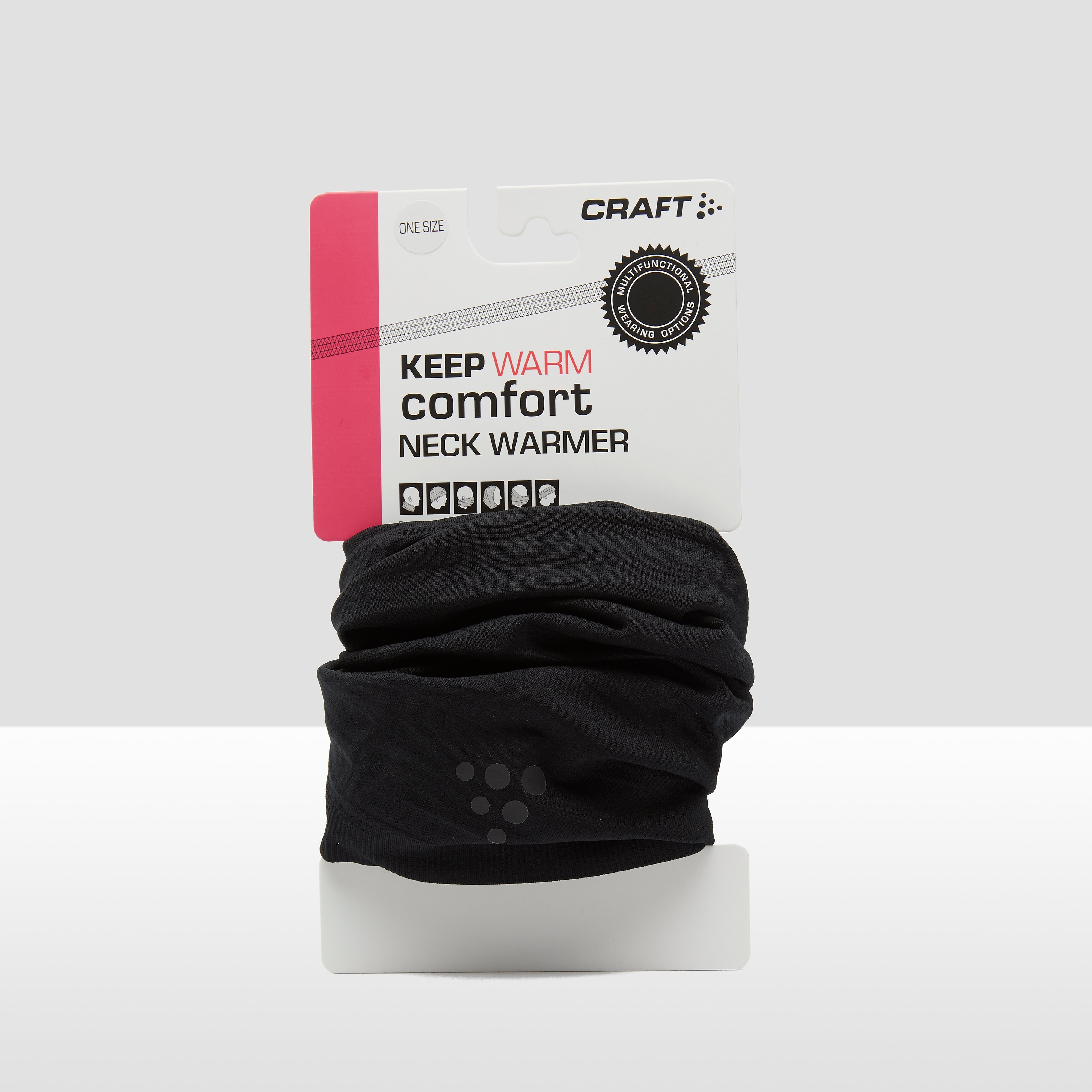 Craft warm comfort nekwarmer zwart