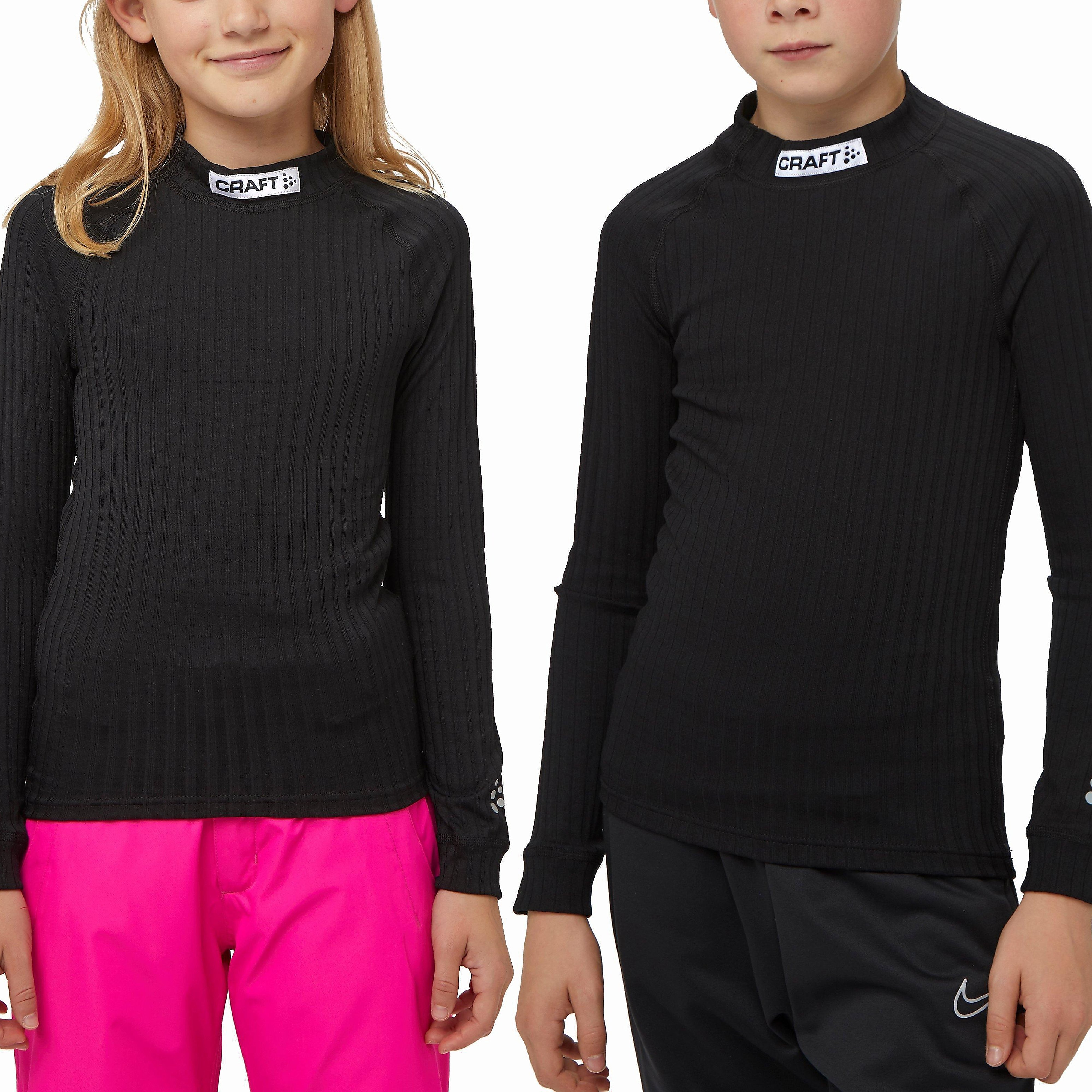 Craft progress baselayer thermoshirt zwart kinderen