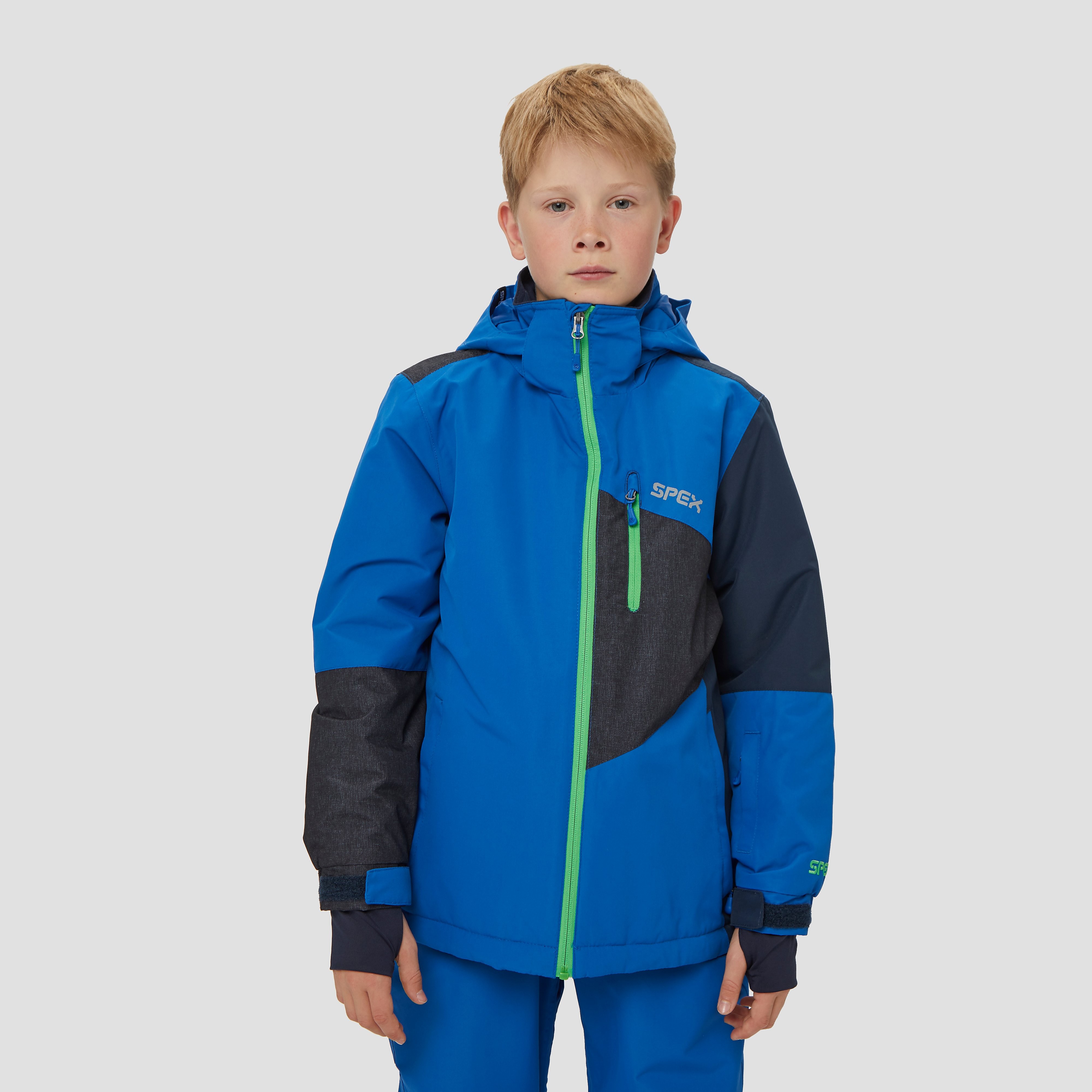 Spex mix ski jas blauw kinderen