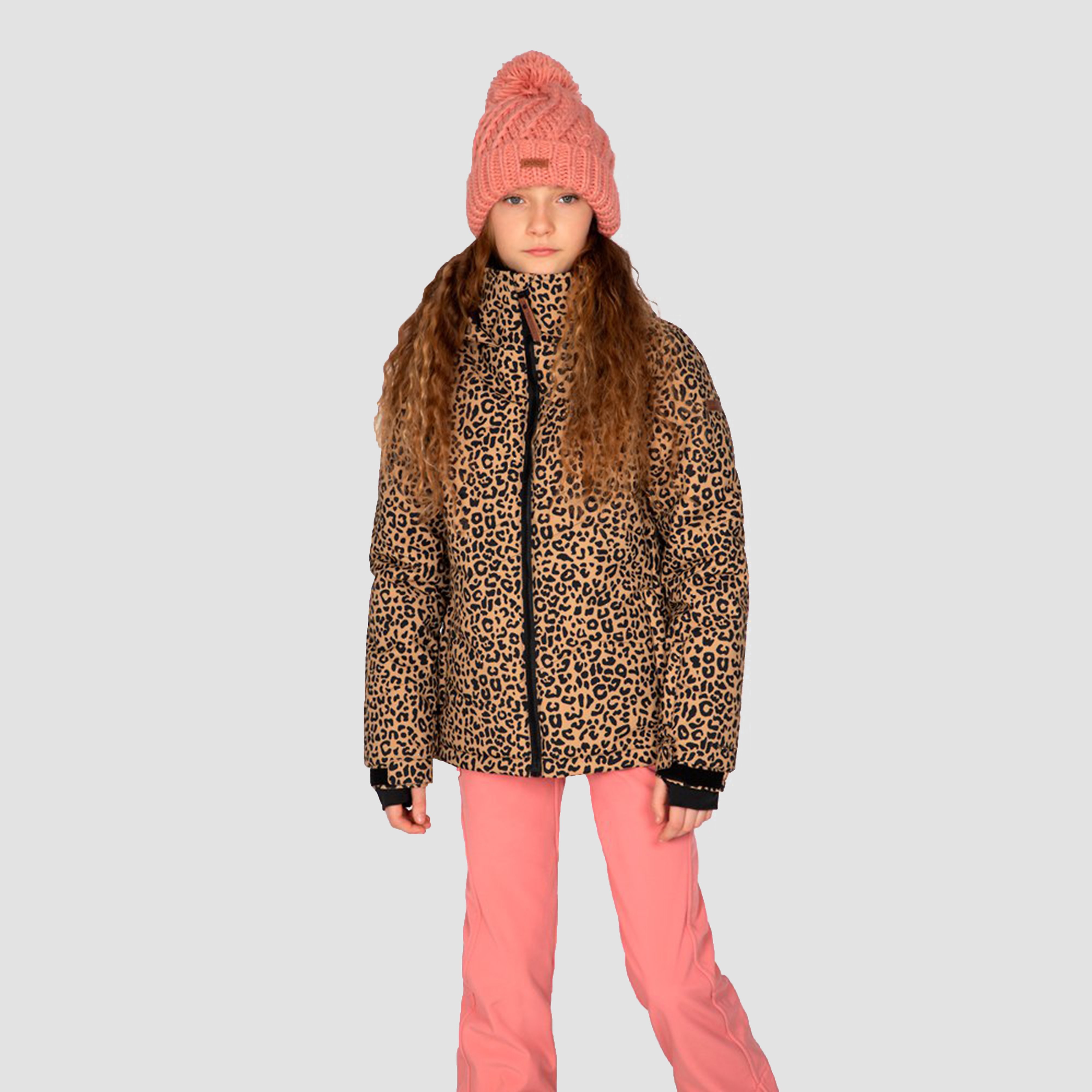 Protest candy ski jas bruin kinderen