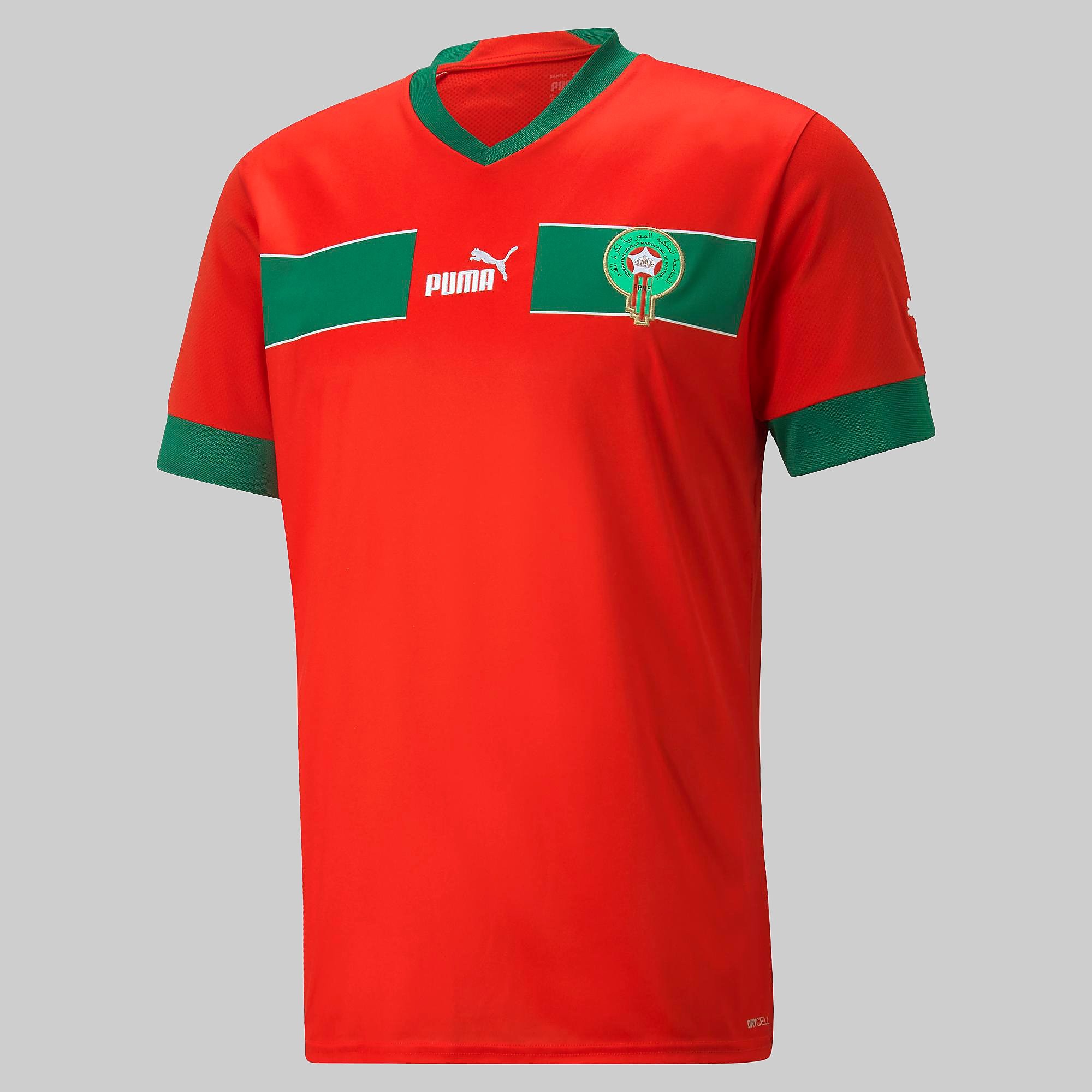 Puma marokko jersey thuisshirt 22 23 rood groen heren