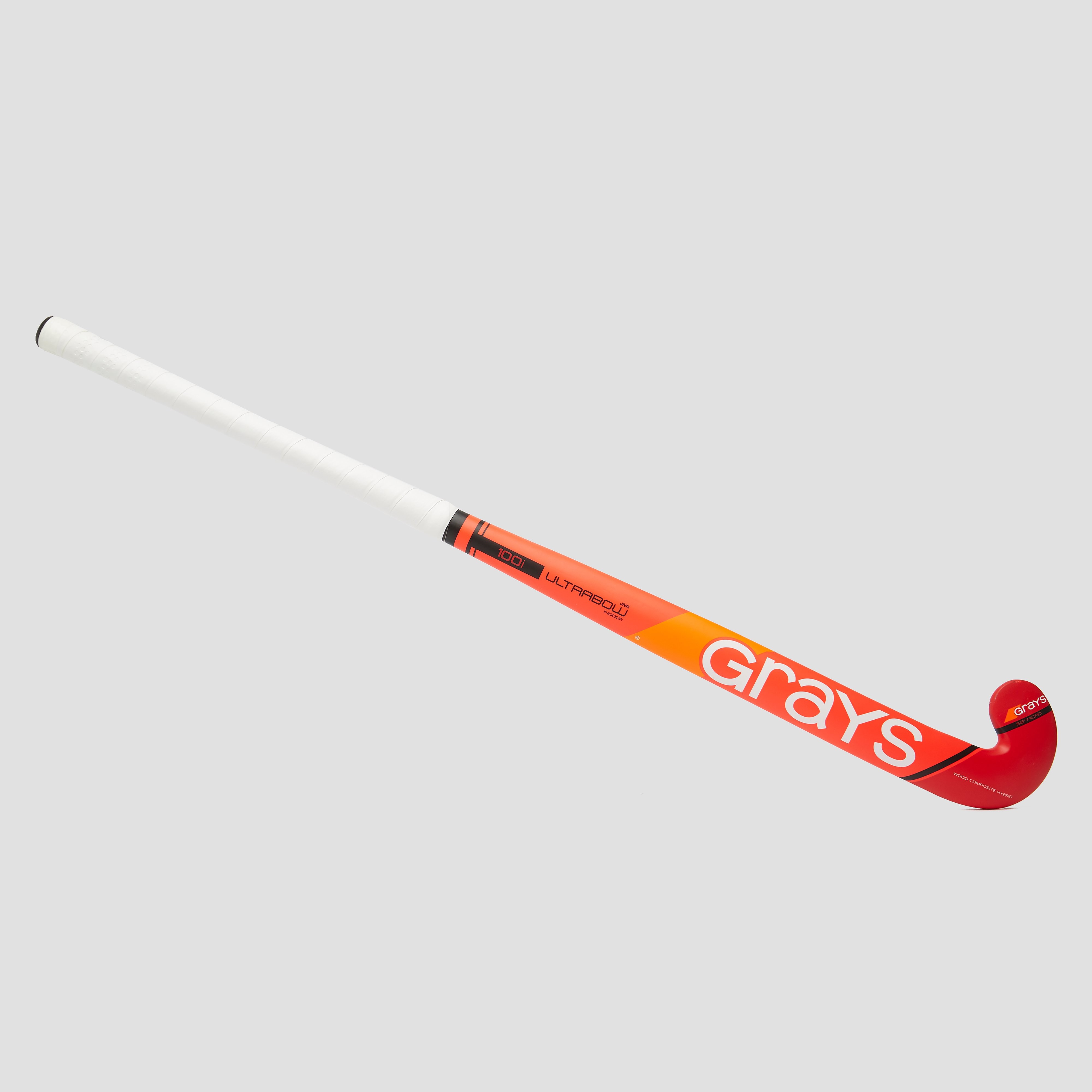 Grays 100i indoor ultrabow hockeystick wit/oranje kinderen