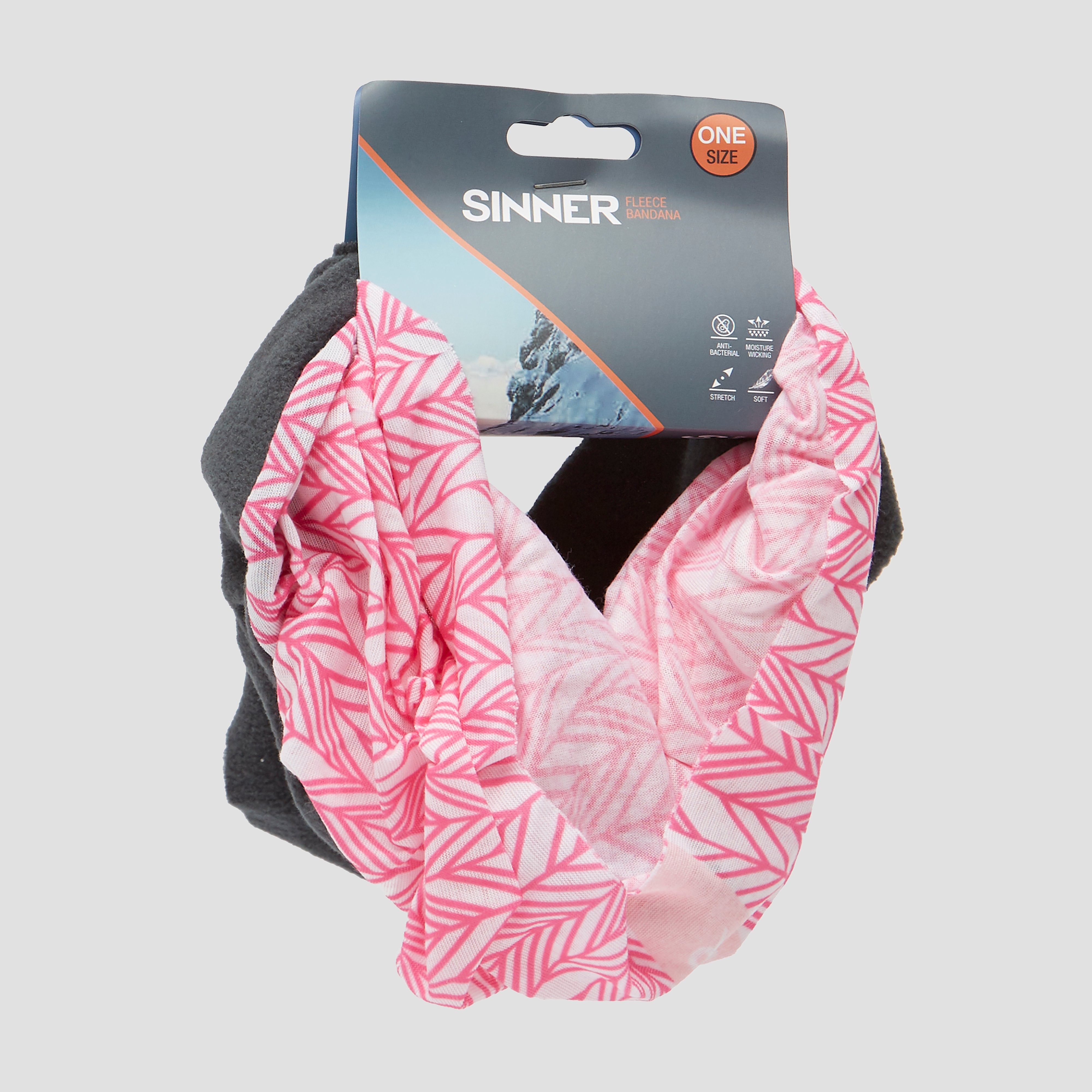 Sinner fleece bandana roze