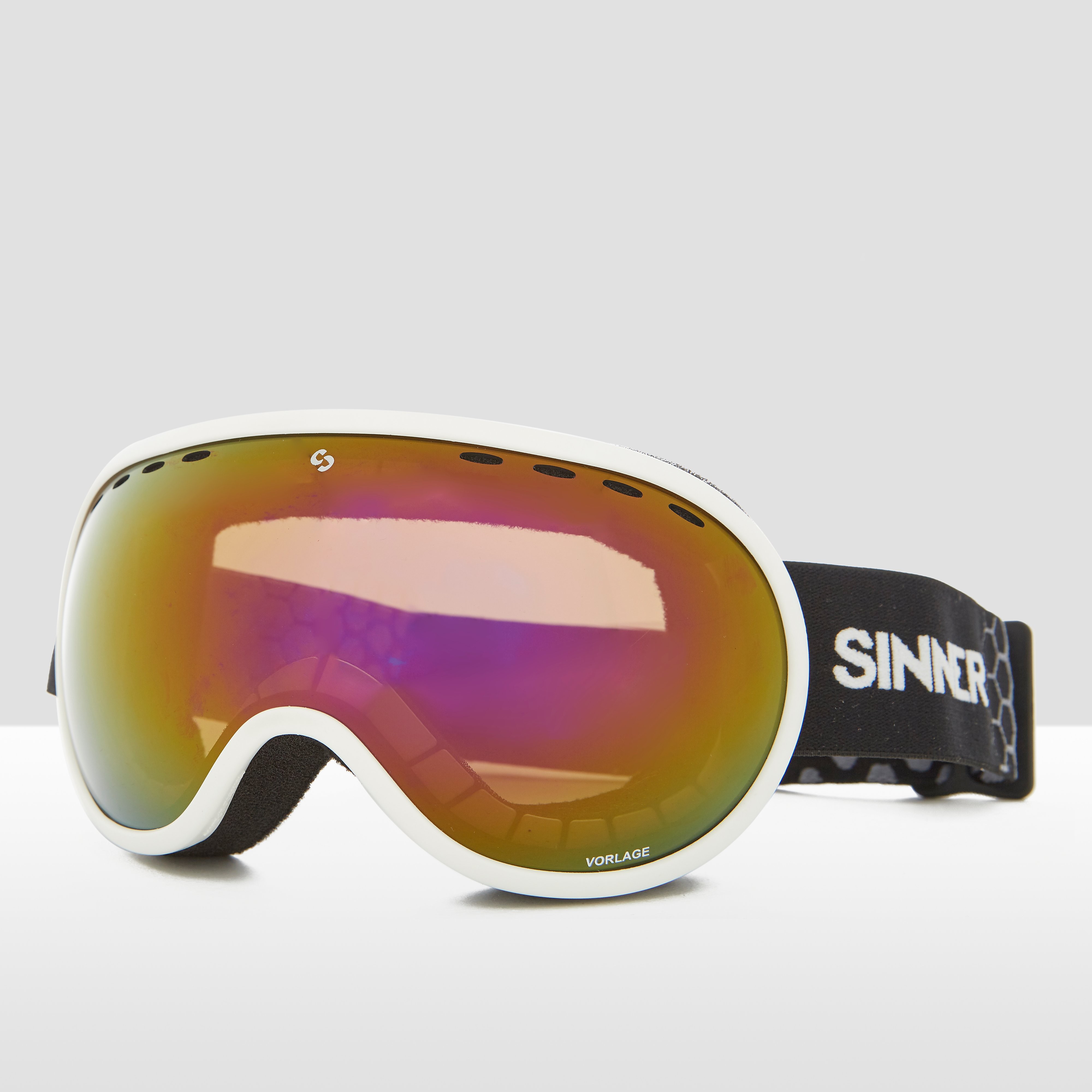 Sinner vorlage skibril wit/roze