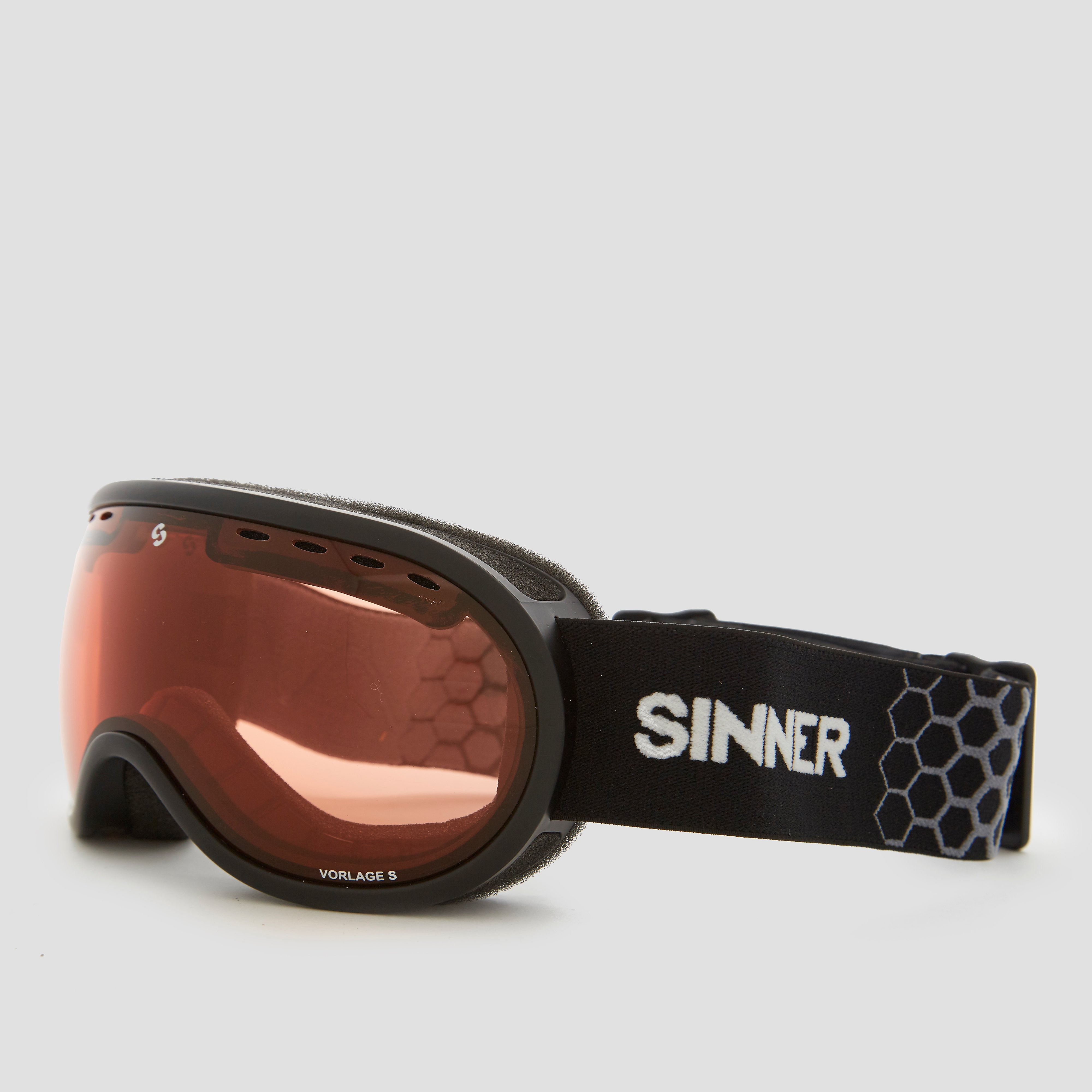 Sinner vorlage skibril zwart/oranje