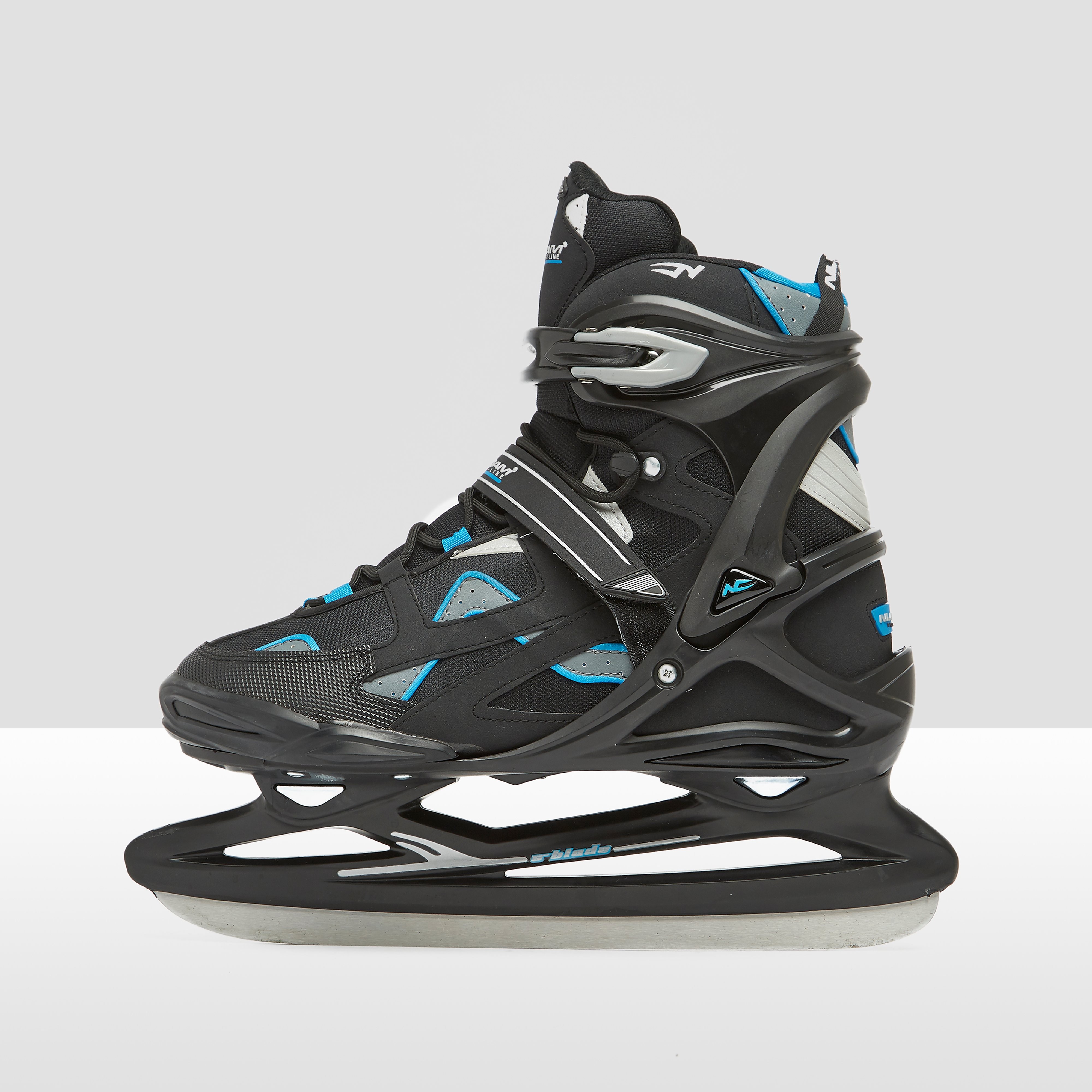 Nijdam proline semisoft ijshockeyschaatsen zwart/blauw