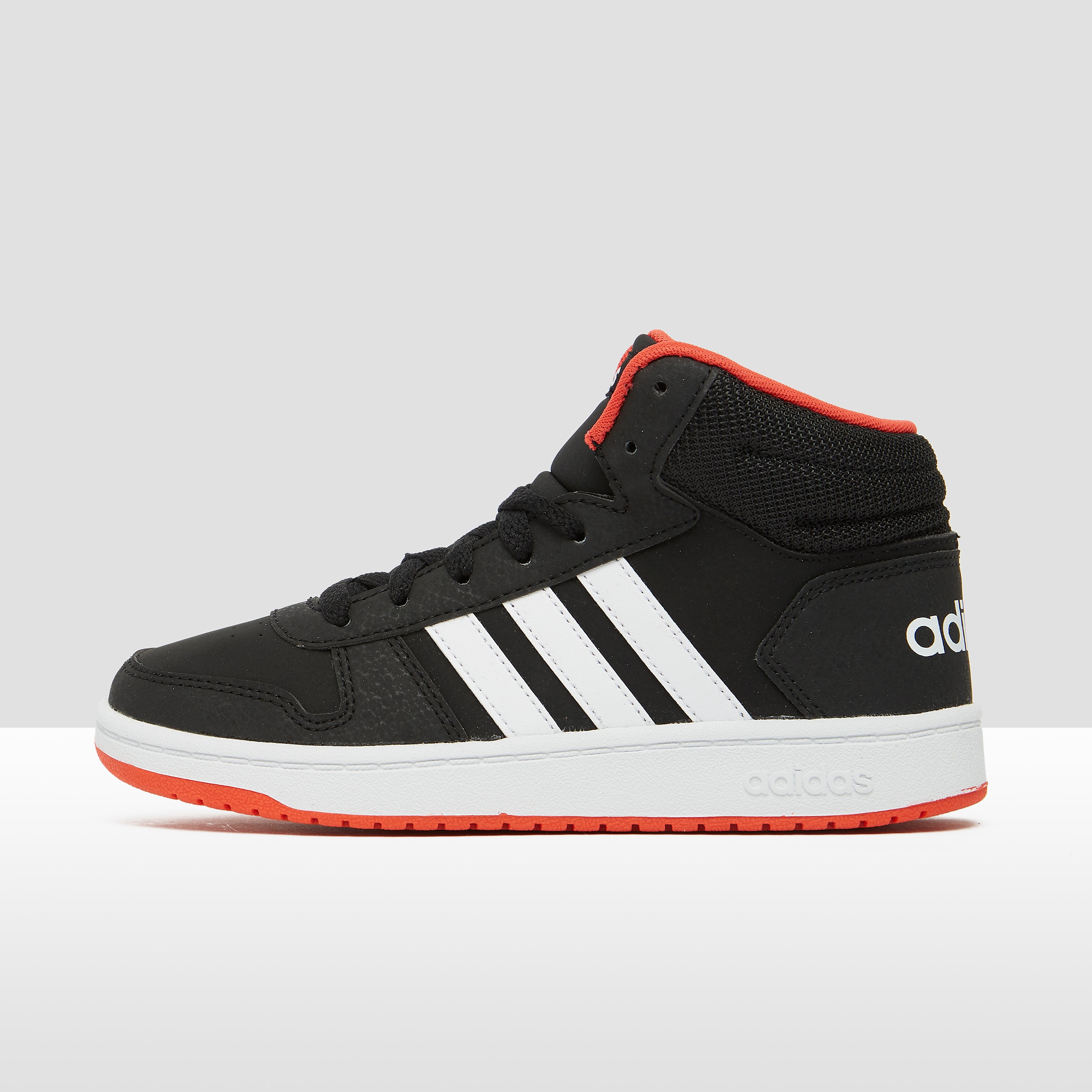 Adidas hoops mid 2.0 sneakers zwart/rood kinderen