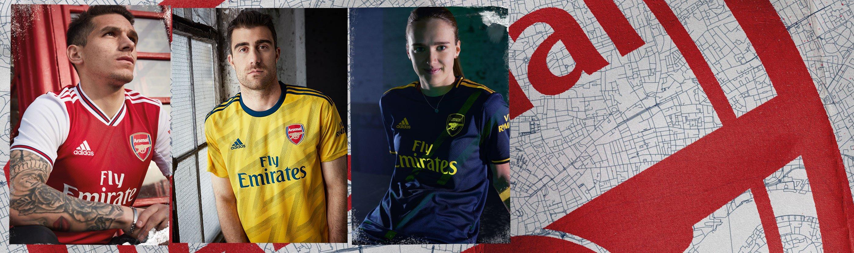 arsenal home and away kit