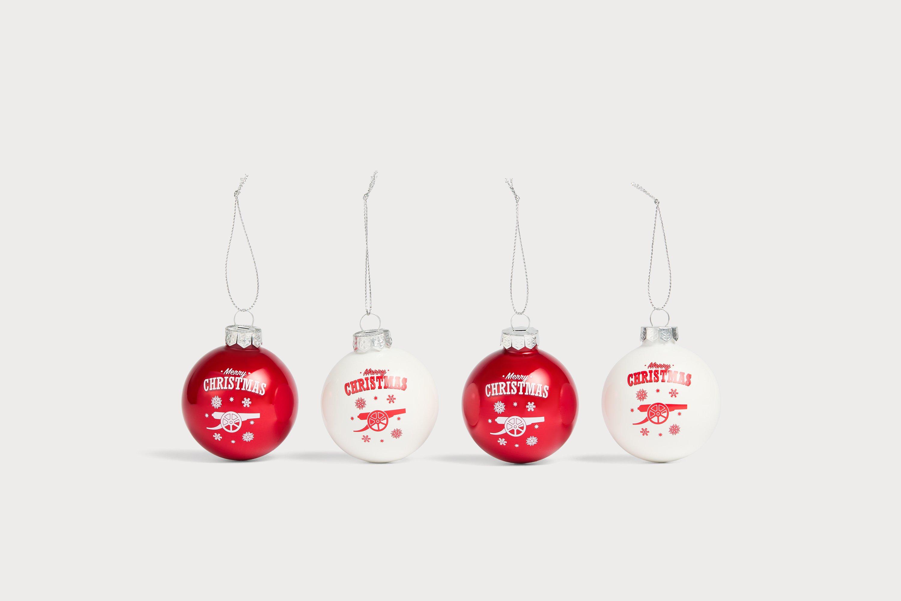 Arsenal 4 pack Matte Baubles