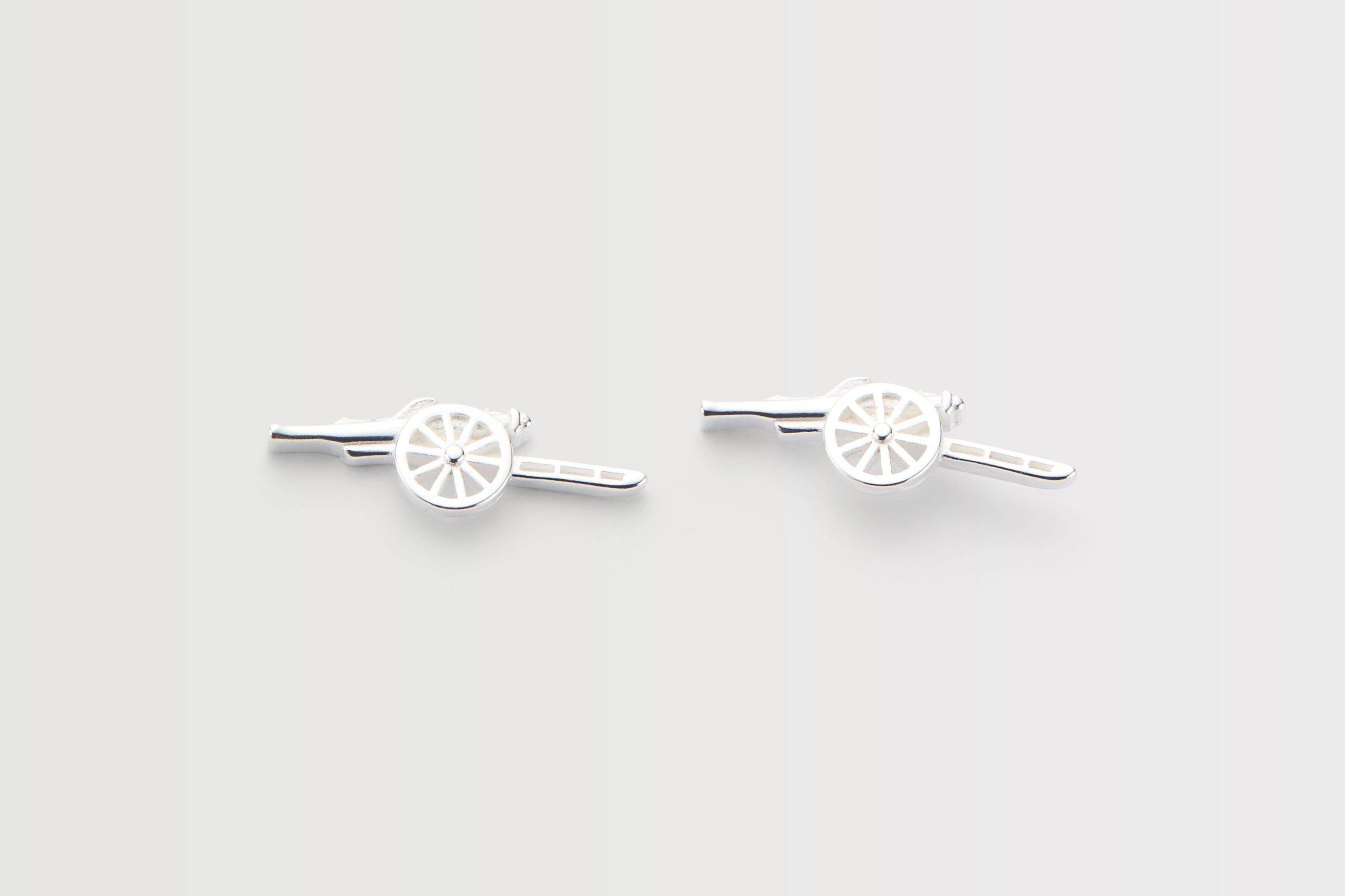 Arsenal Sterling Silver Cannon Earrings