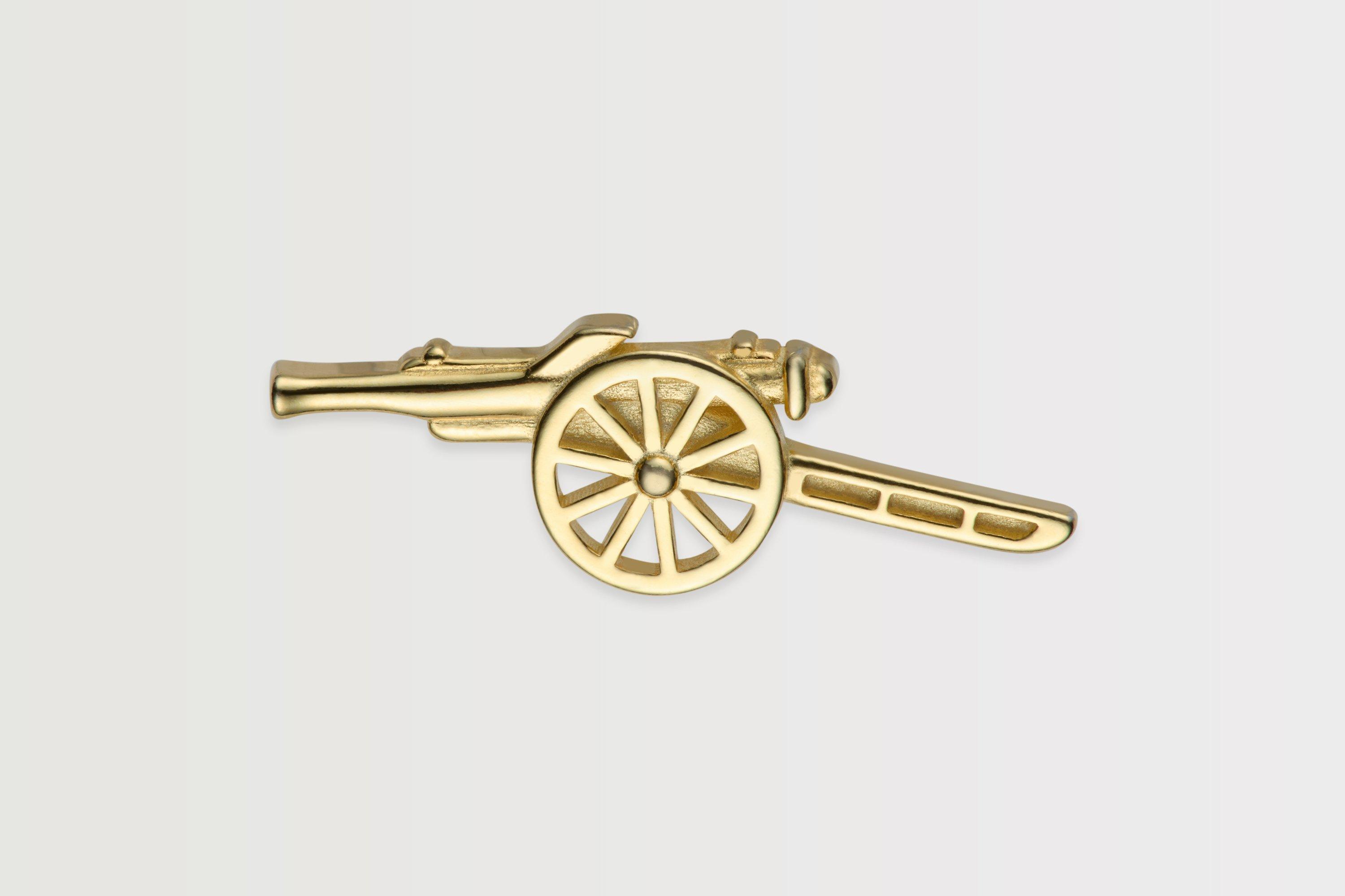 Arsenal 18ct Gold Plated Silver Cannon Pin Badge