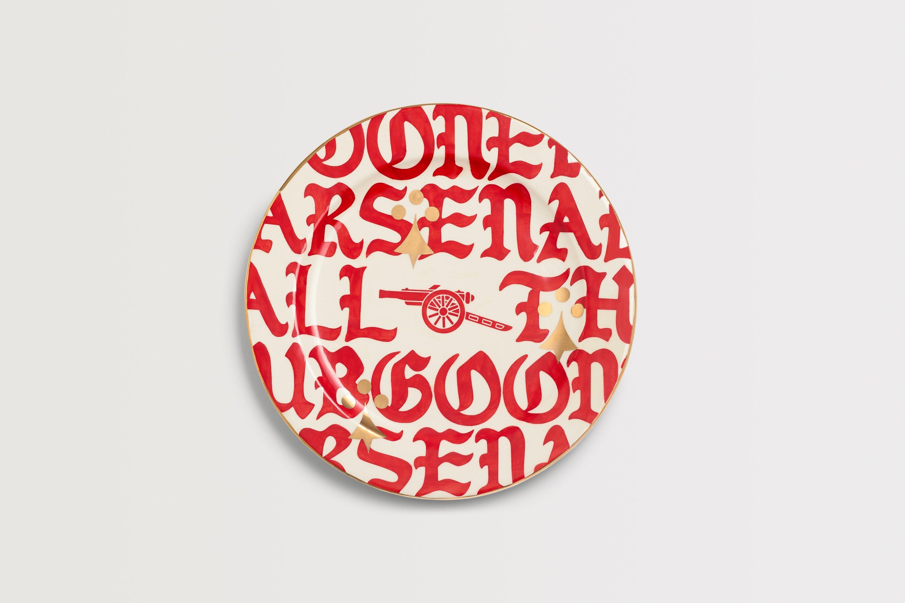 Arsenal x Me Old China Limited Edition 24ct Gold Leaf Plate