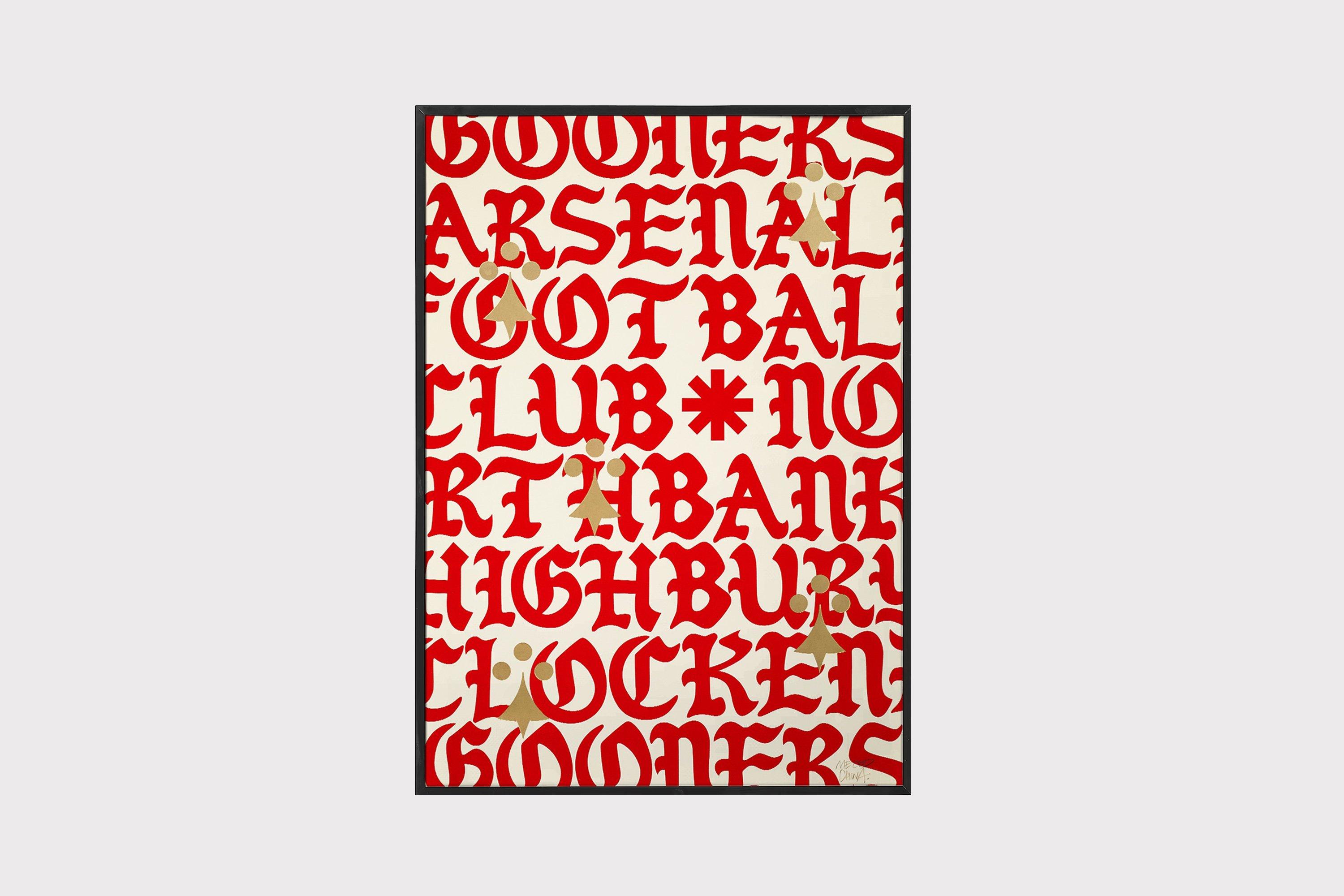 Arsenal x Me Old China Limited Edition 23ct Gold Leaf Print