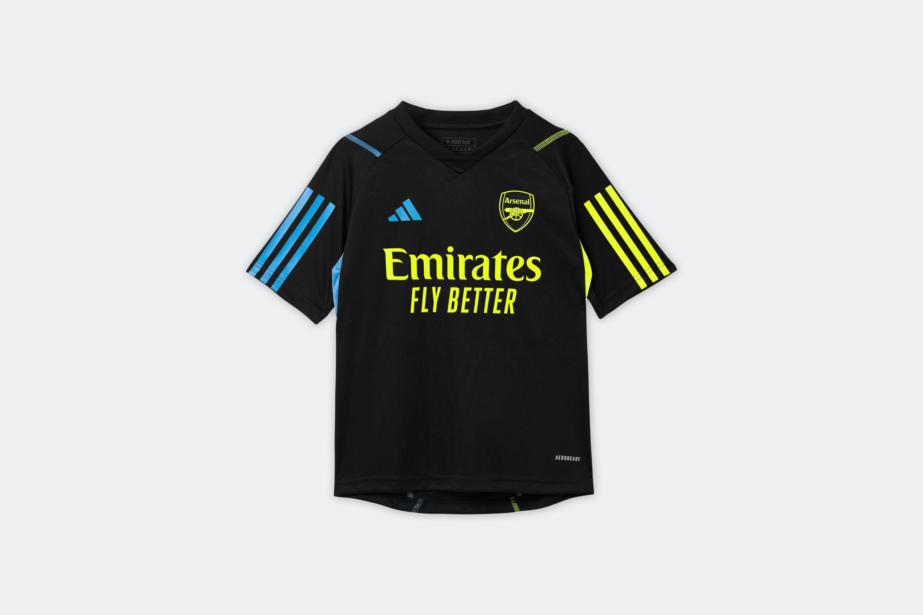 arsenal black training top