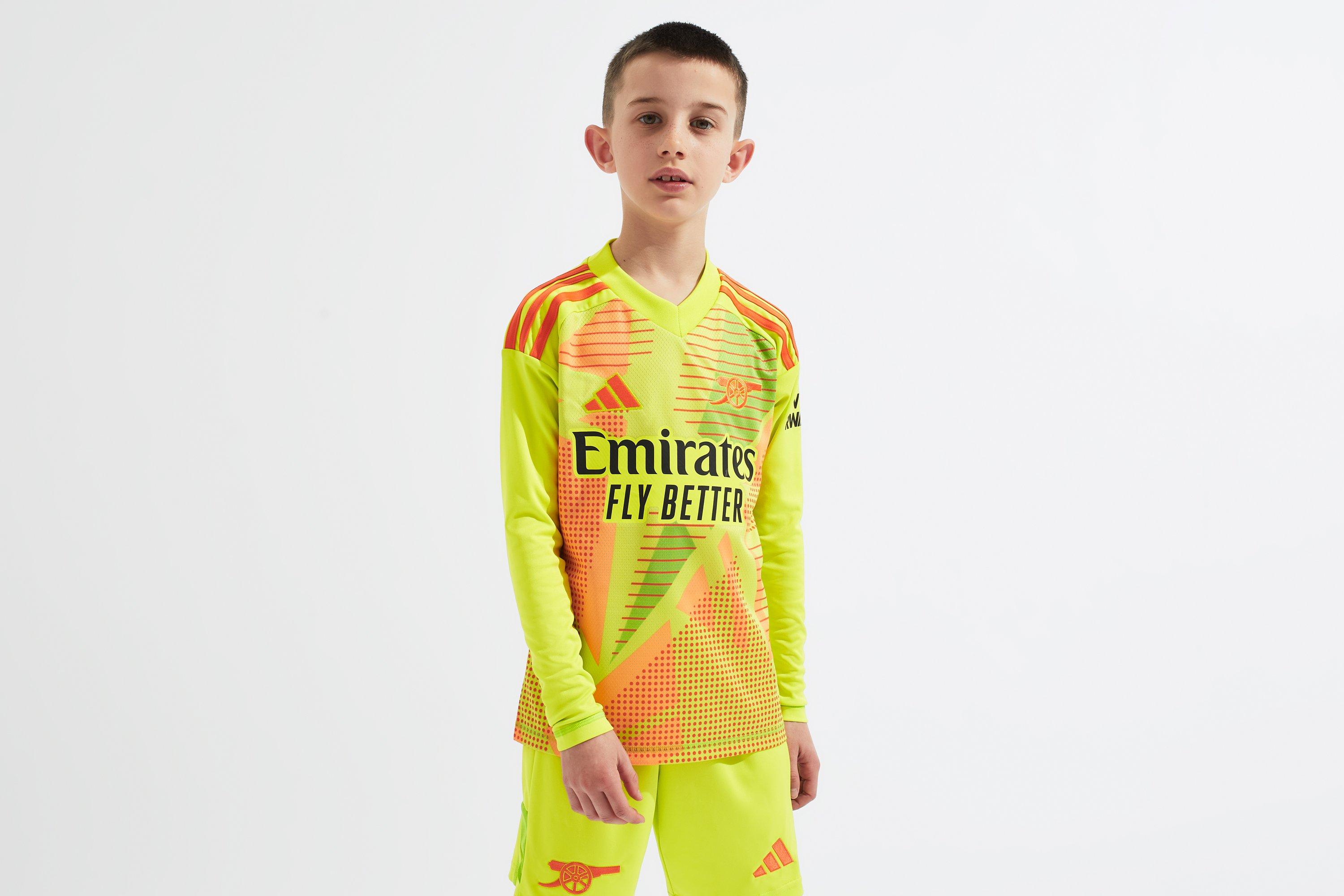 Arsenal adidas Kids 24/25 Yellow Goalkeeper Long Sleeved Shirt