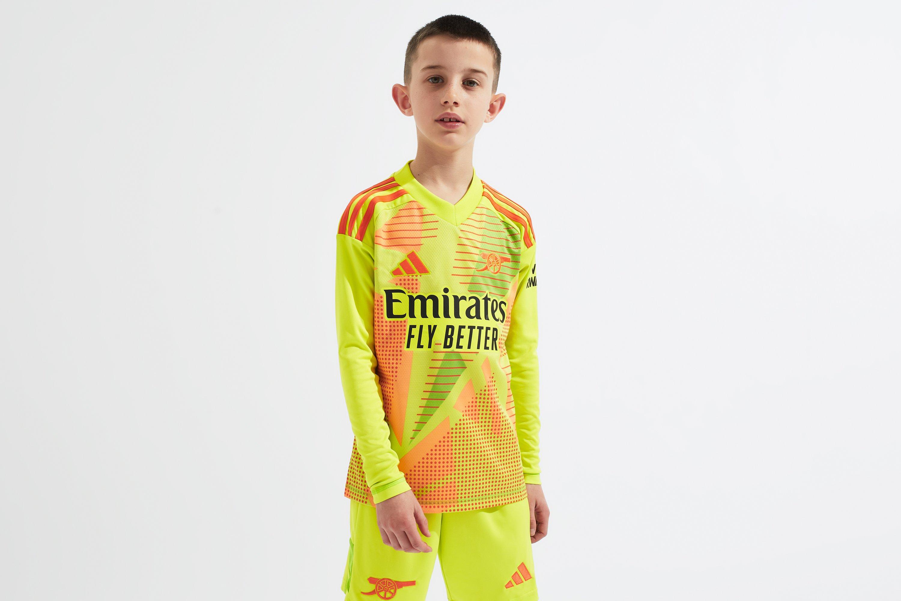 Arsenal adidas Kids 24/25 Yellow Goalkeeper Long Sleeved Shirt, Multicolor