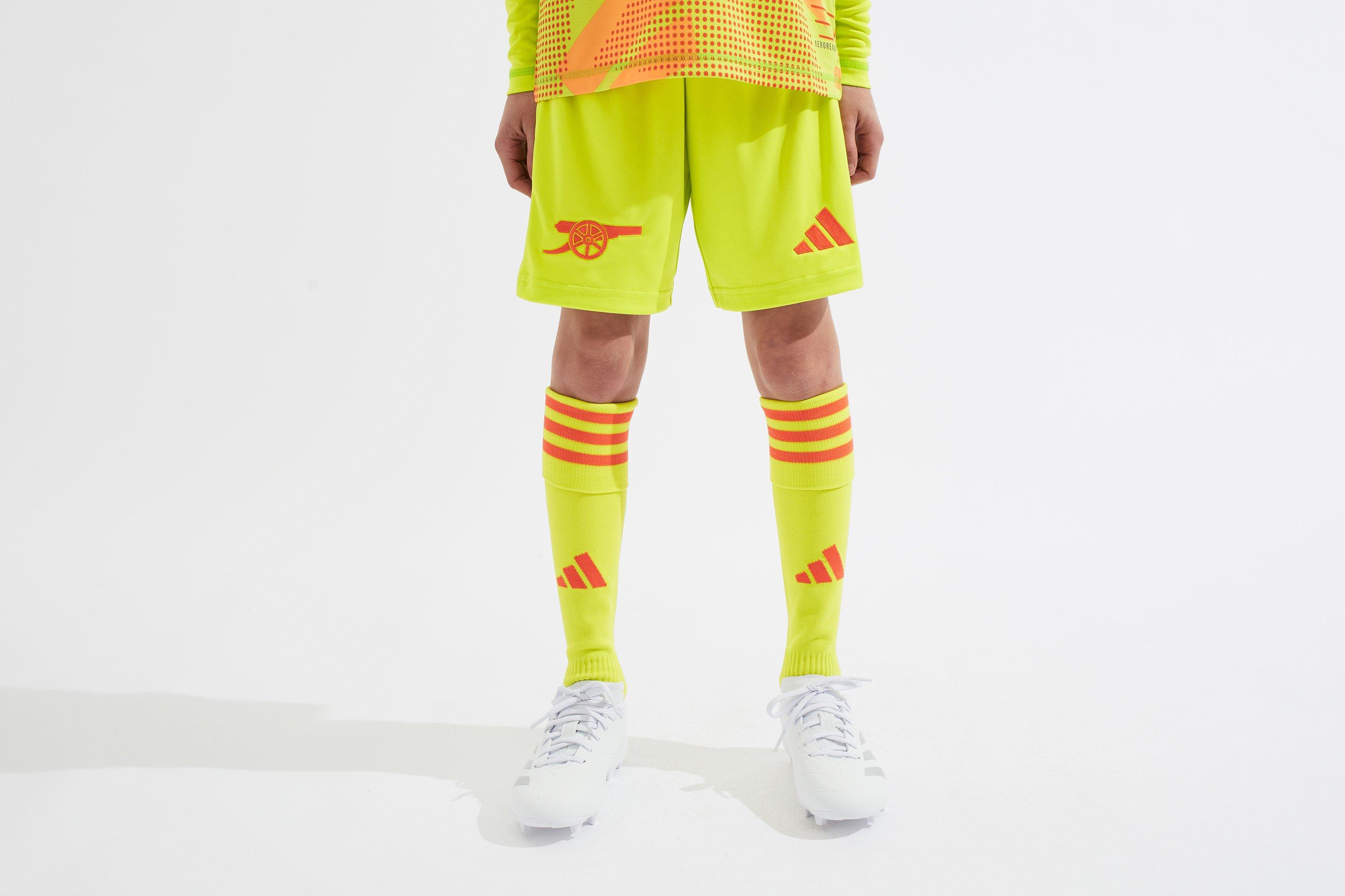 Arsenal adidas Kids 24/25 Yellow Goalkeeper Shorts