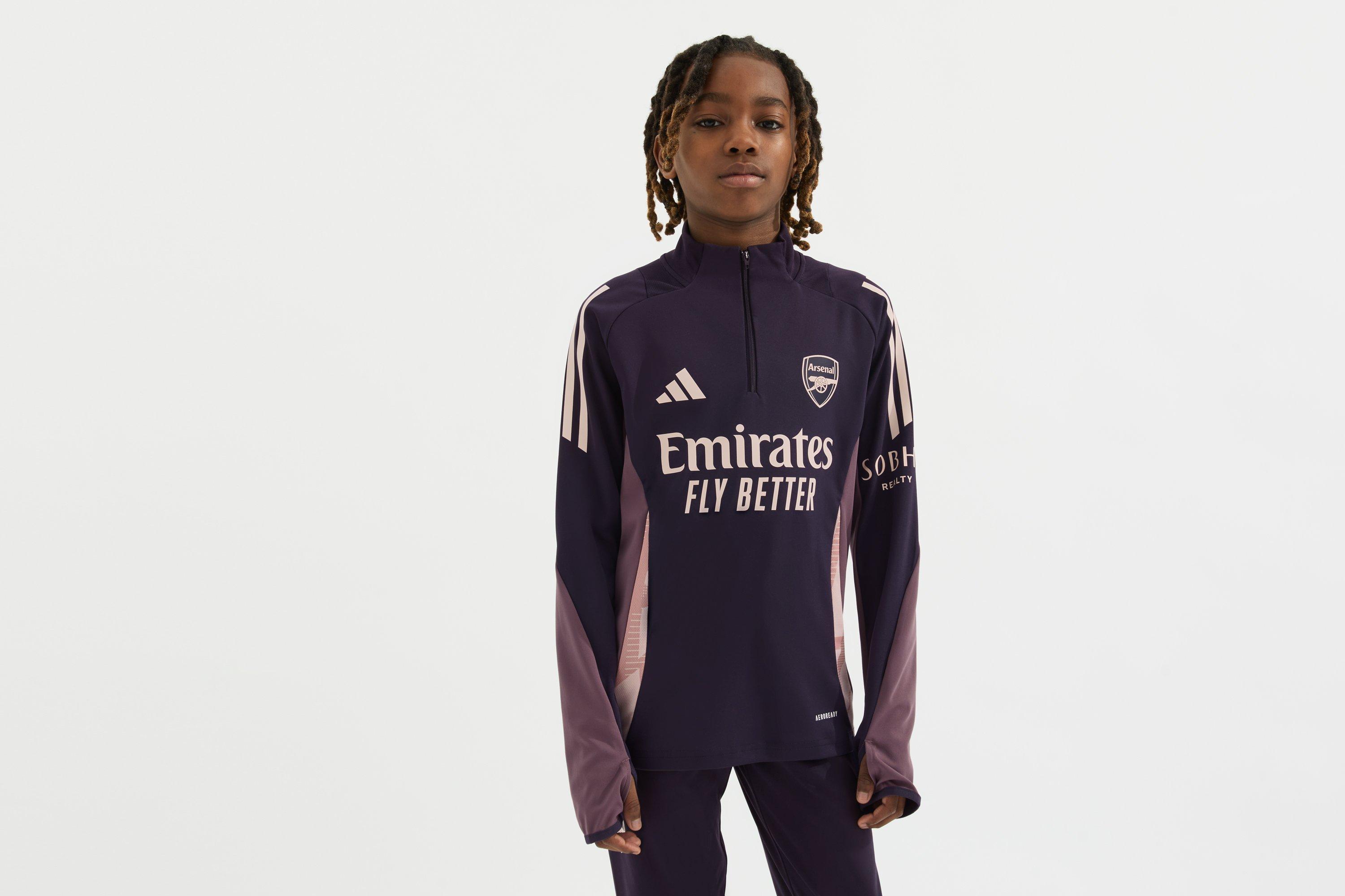 Arsenal adidas Kids 24/25 Purple 1/4 Zip Training Top, Multicolor