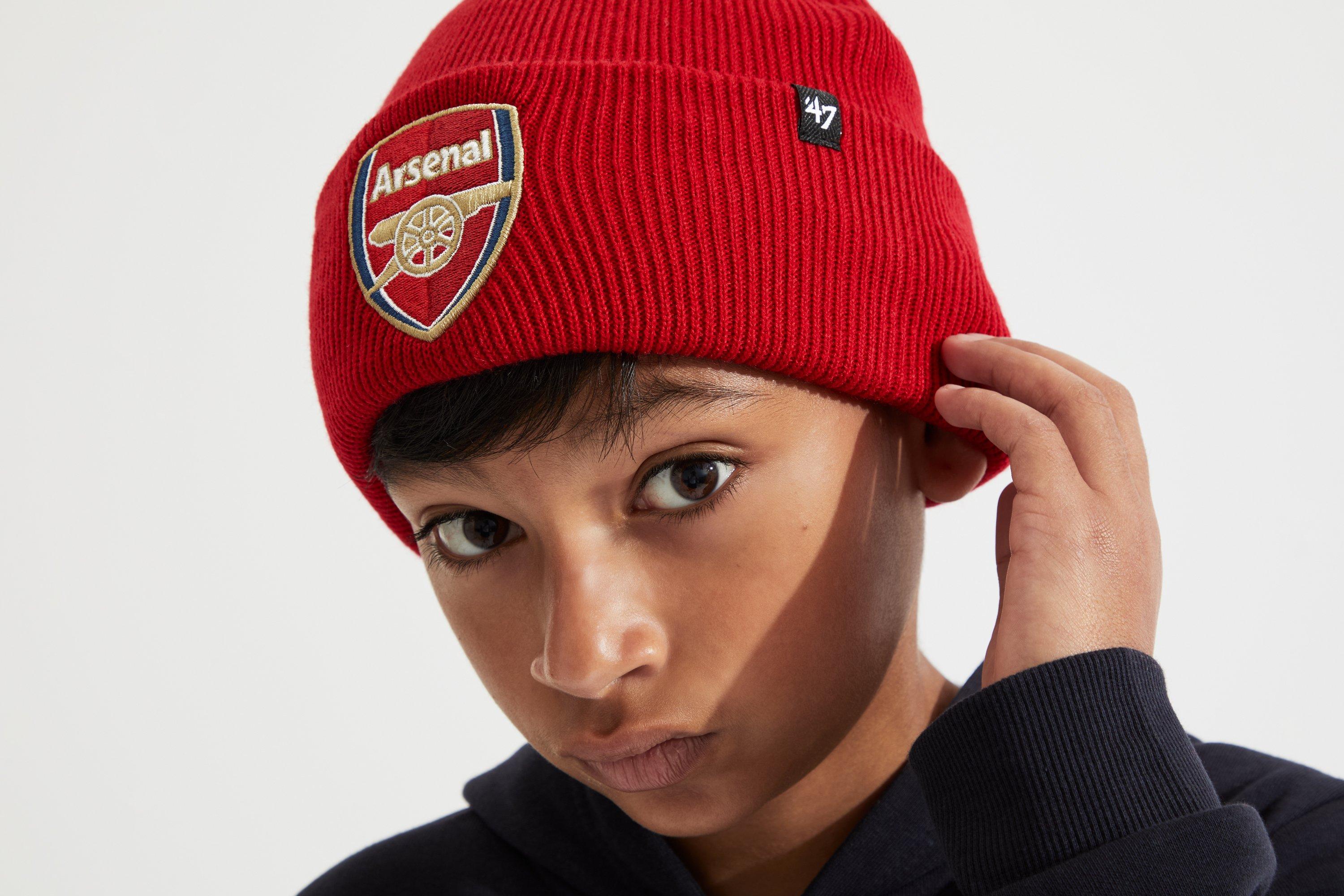 Arsenal Kids 47 Red Crest Beanie