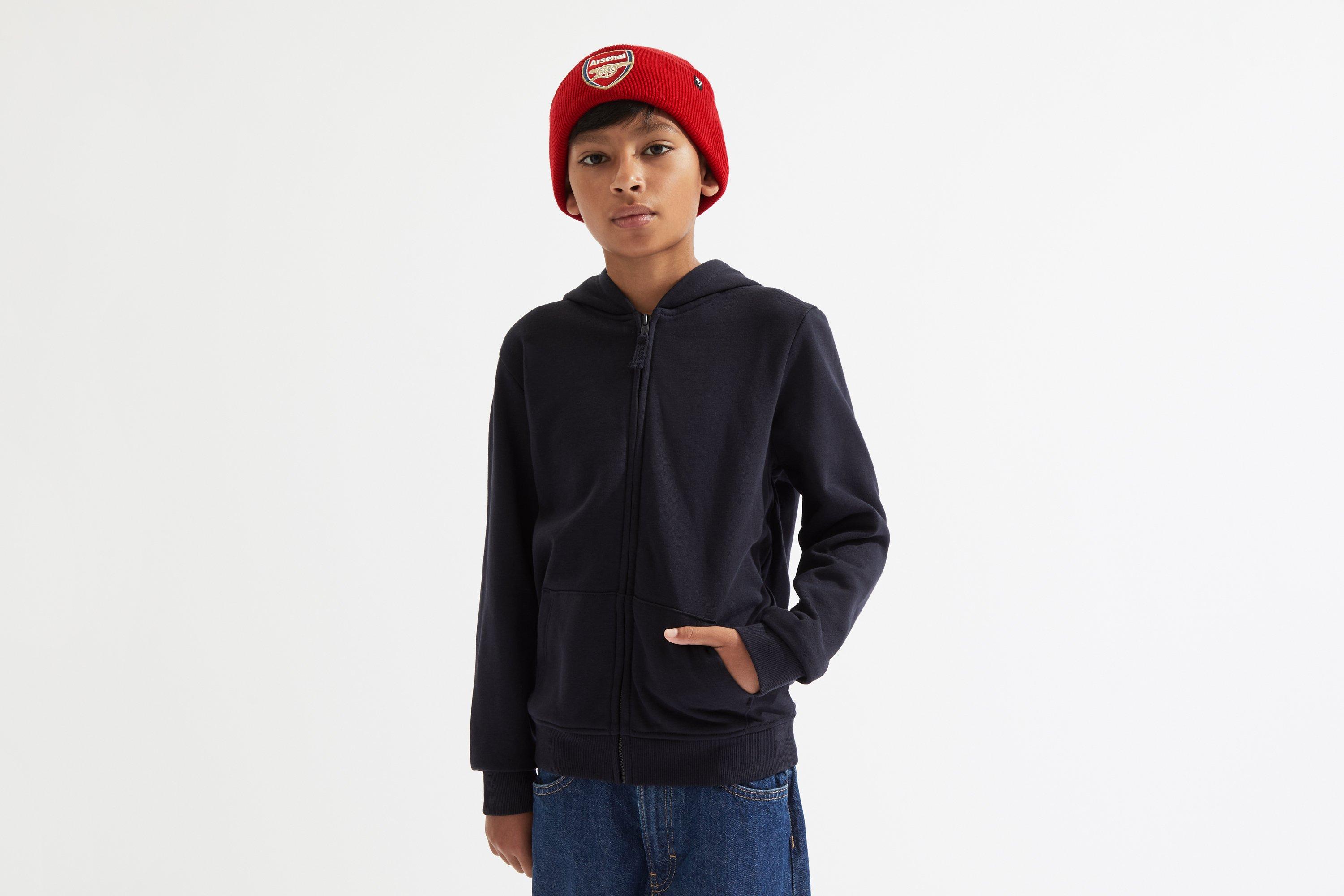 Arsenal Kids 47 Red Crest Beanie