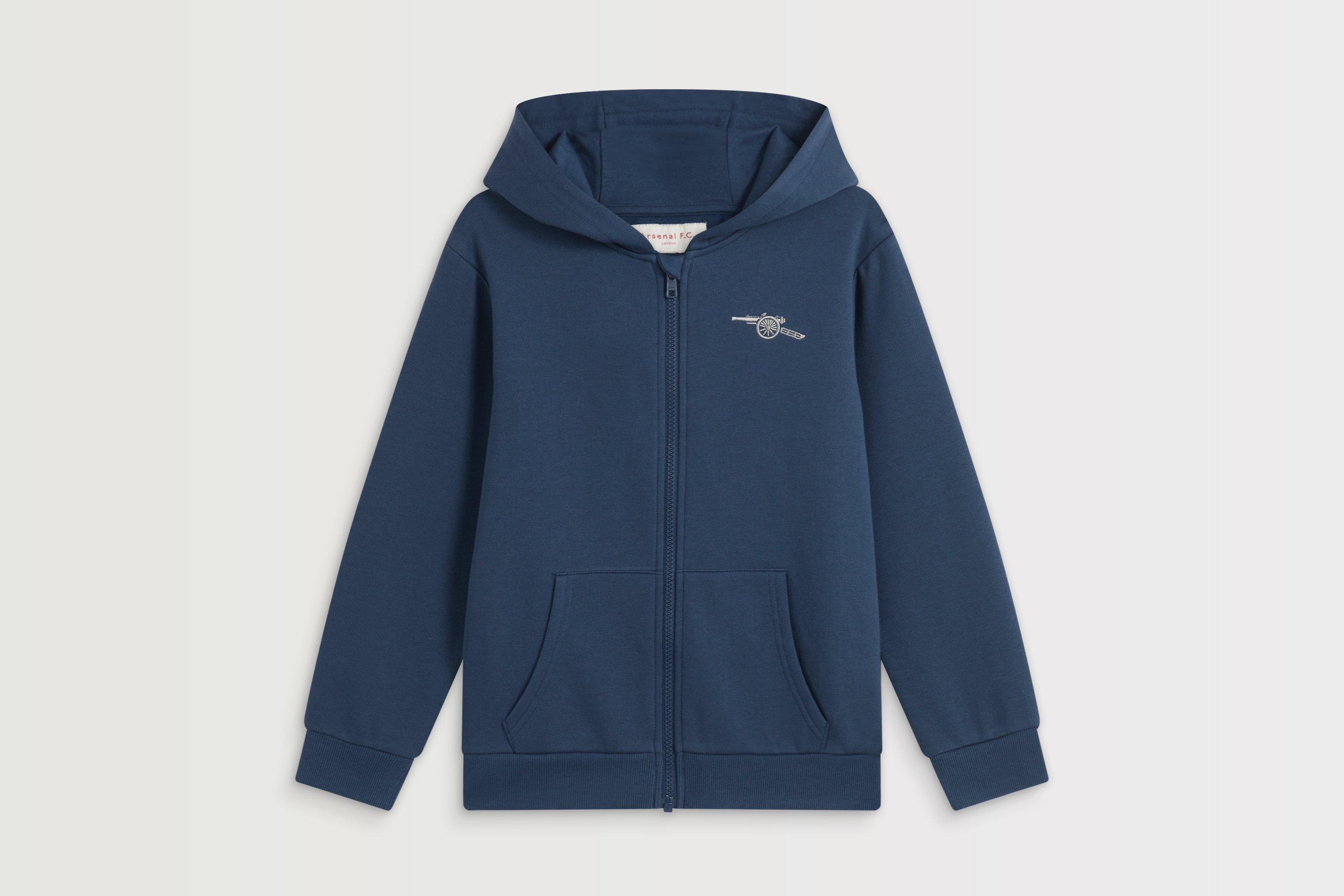 Arsenal Kids Navy Cannon Zip Hoodie