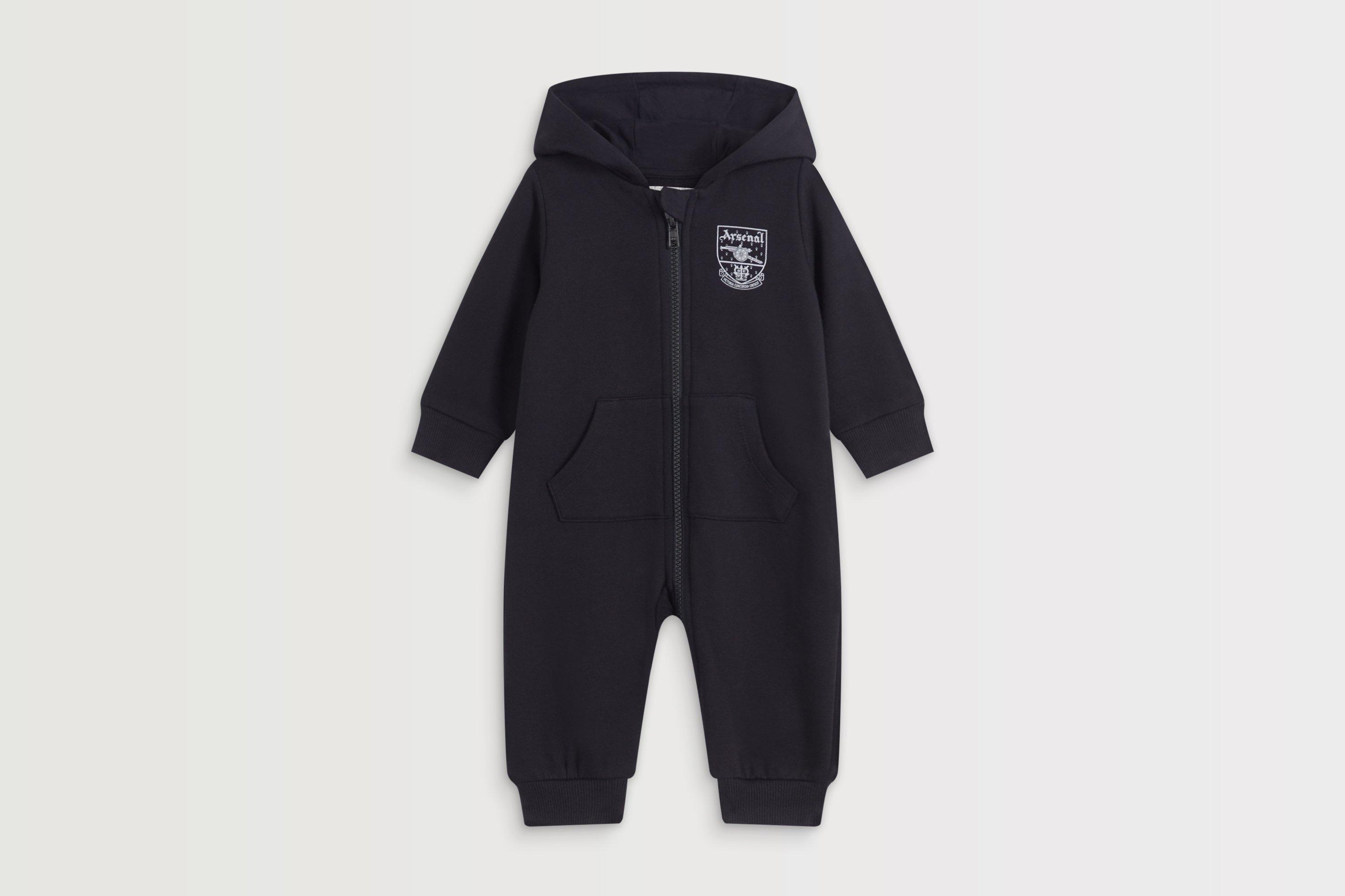 Arsenal Baby Black Concordia Hooded Onesie