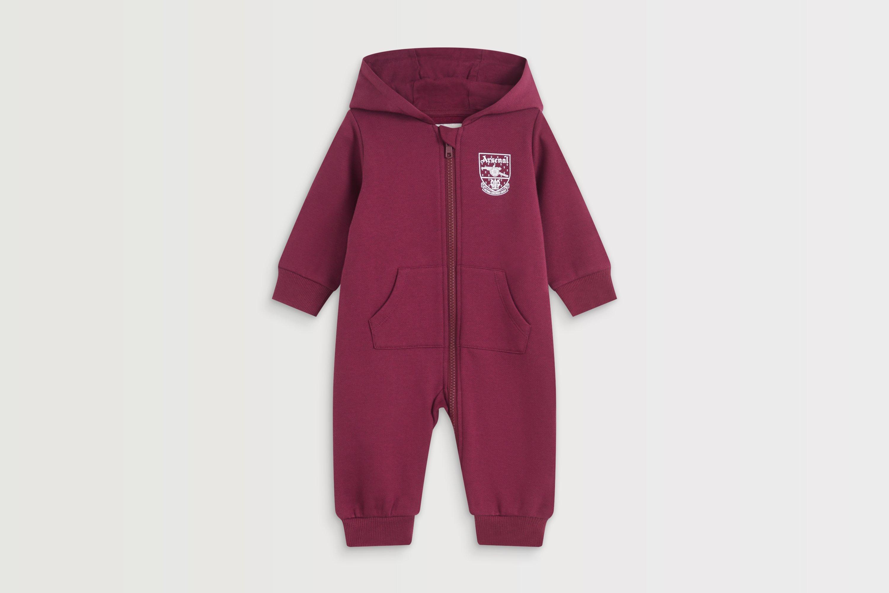 Arsenal Baby Burgundy Concordia Hooded Onesie