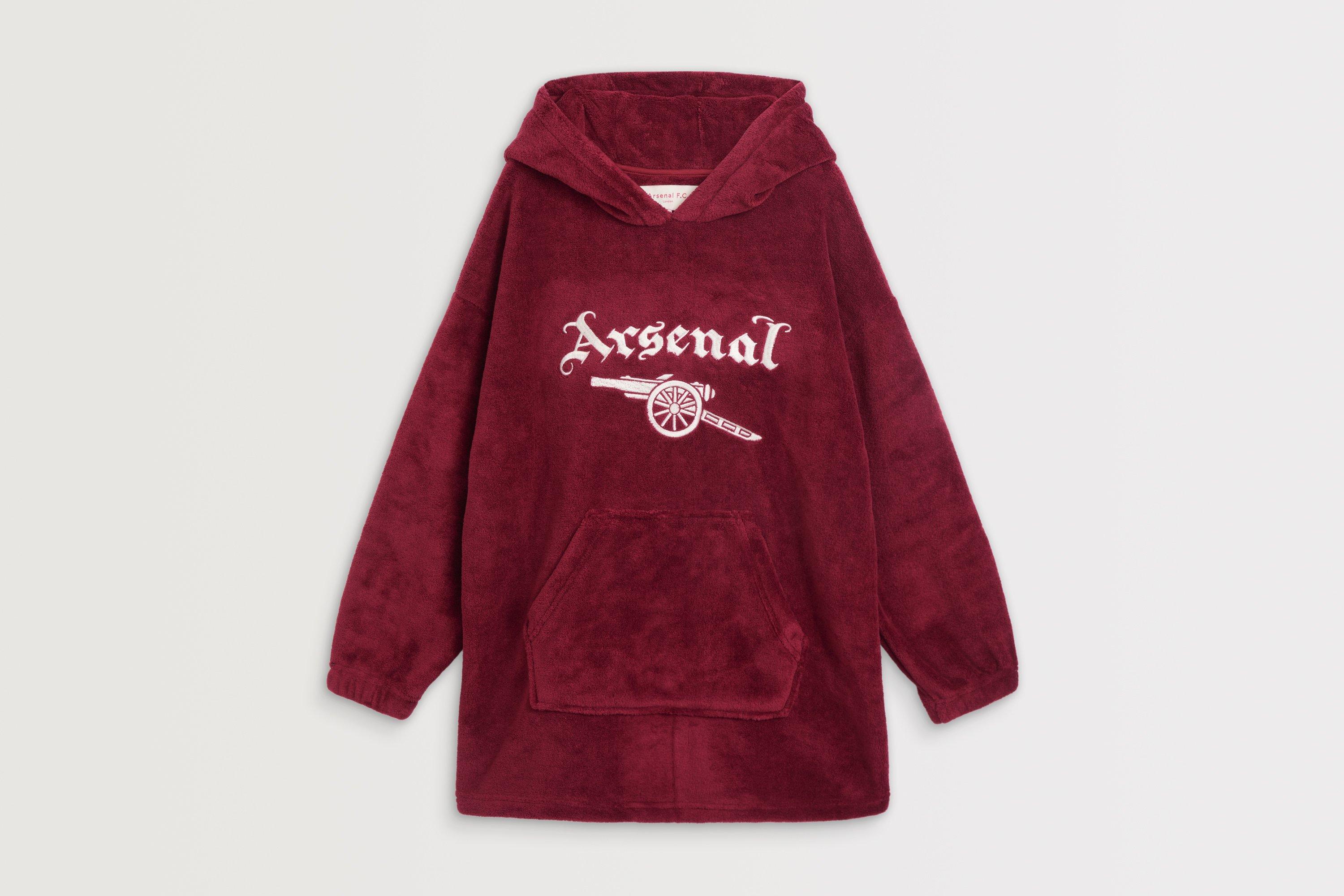 Arsenal FC - Fleece badjas met capuchon voor jongens - Officieel - Clubcadeau - Blauw - 3-4 jaar