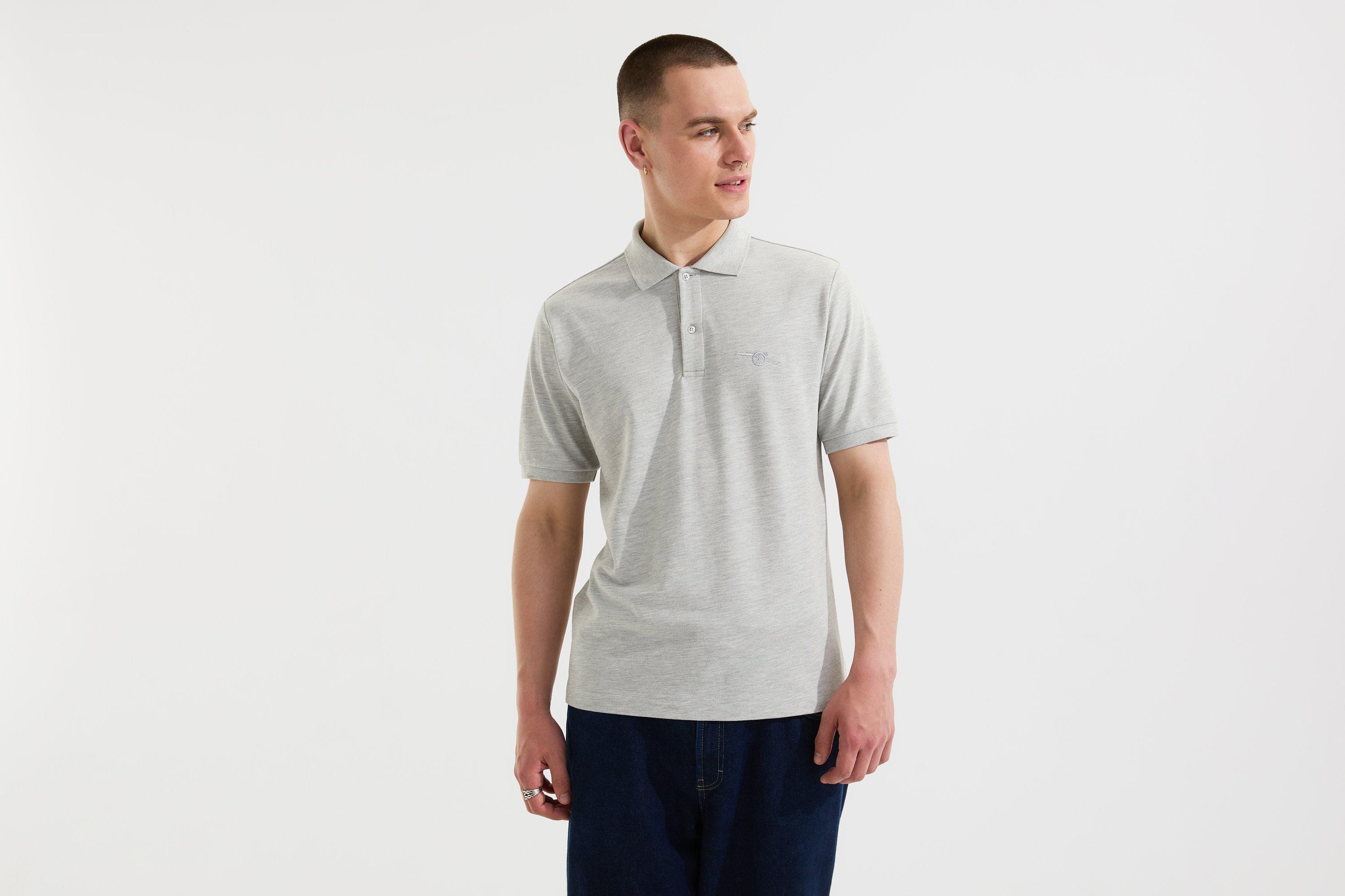 Arsenal Essentials Grey Cannon Polo Shirt