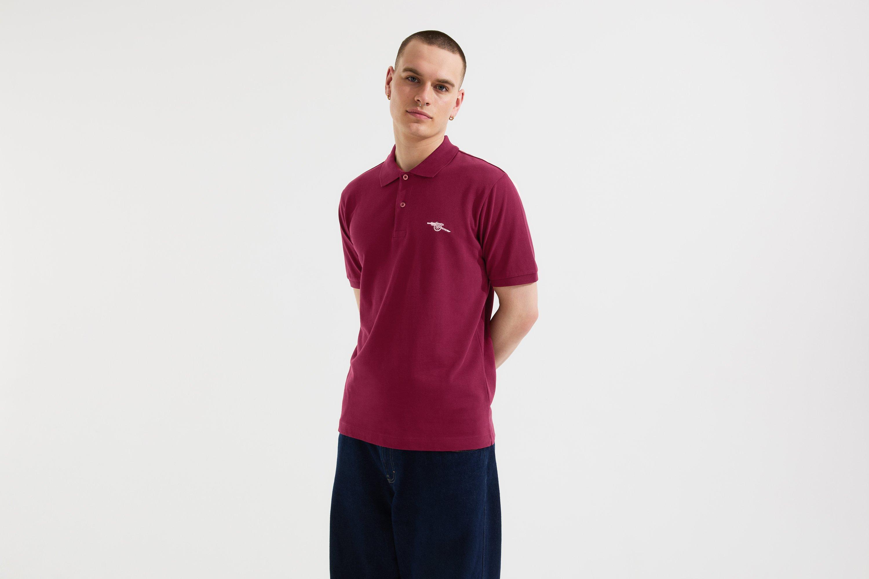 Arsenal Essentials Burgundy Cannon Polo Shirt