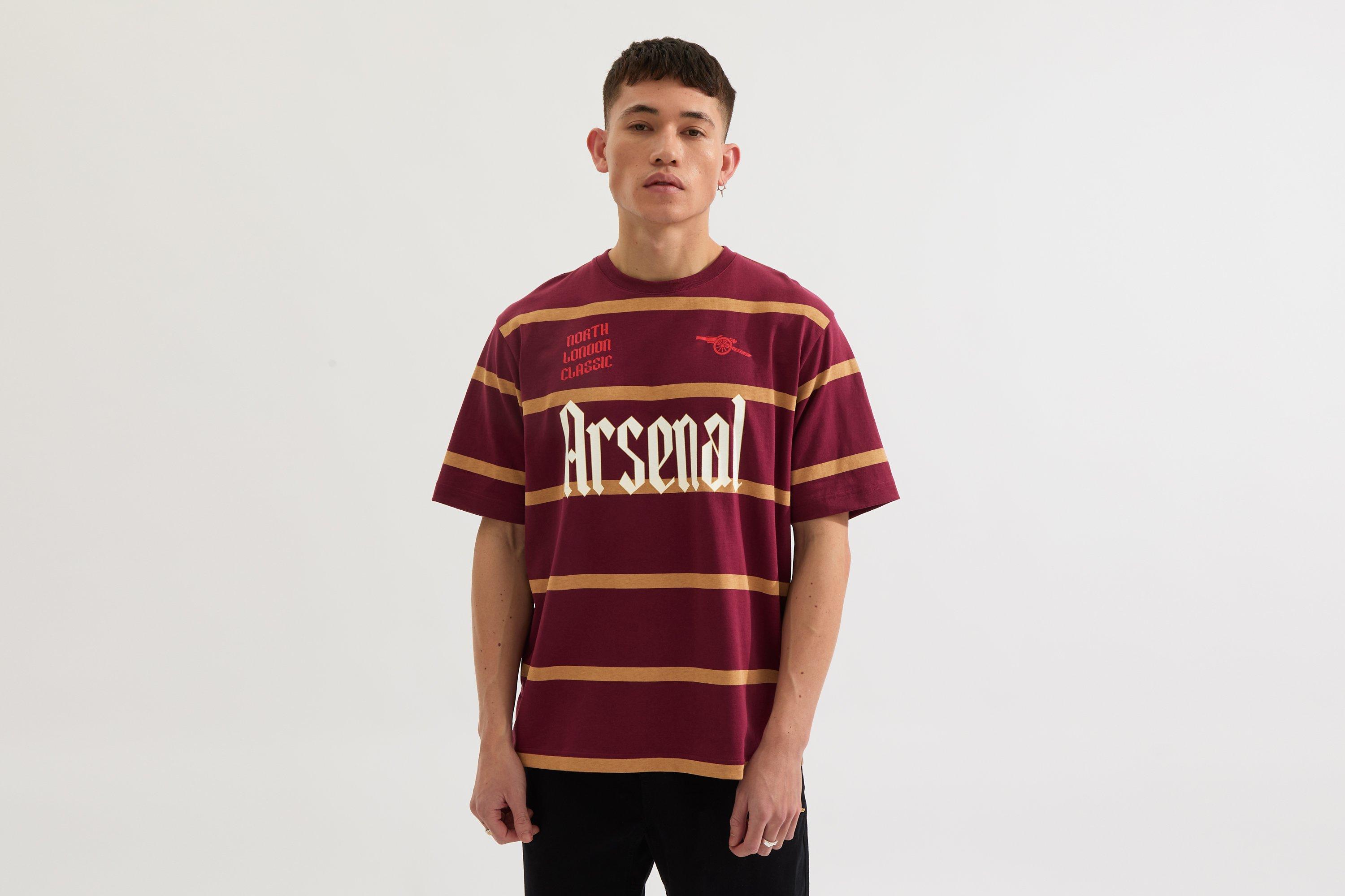 Arsenal North London Classic Burgundy Striped T-Shirt