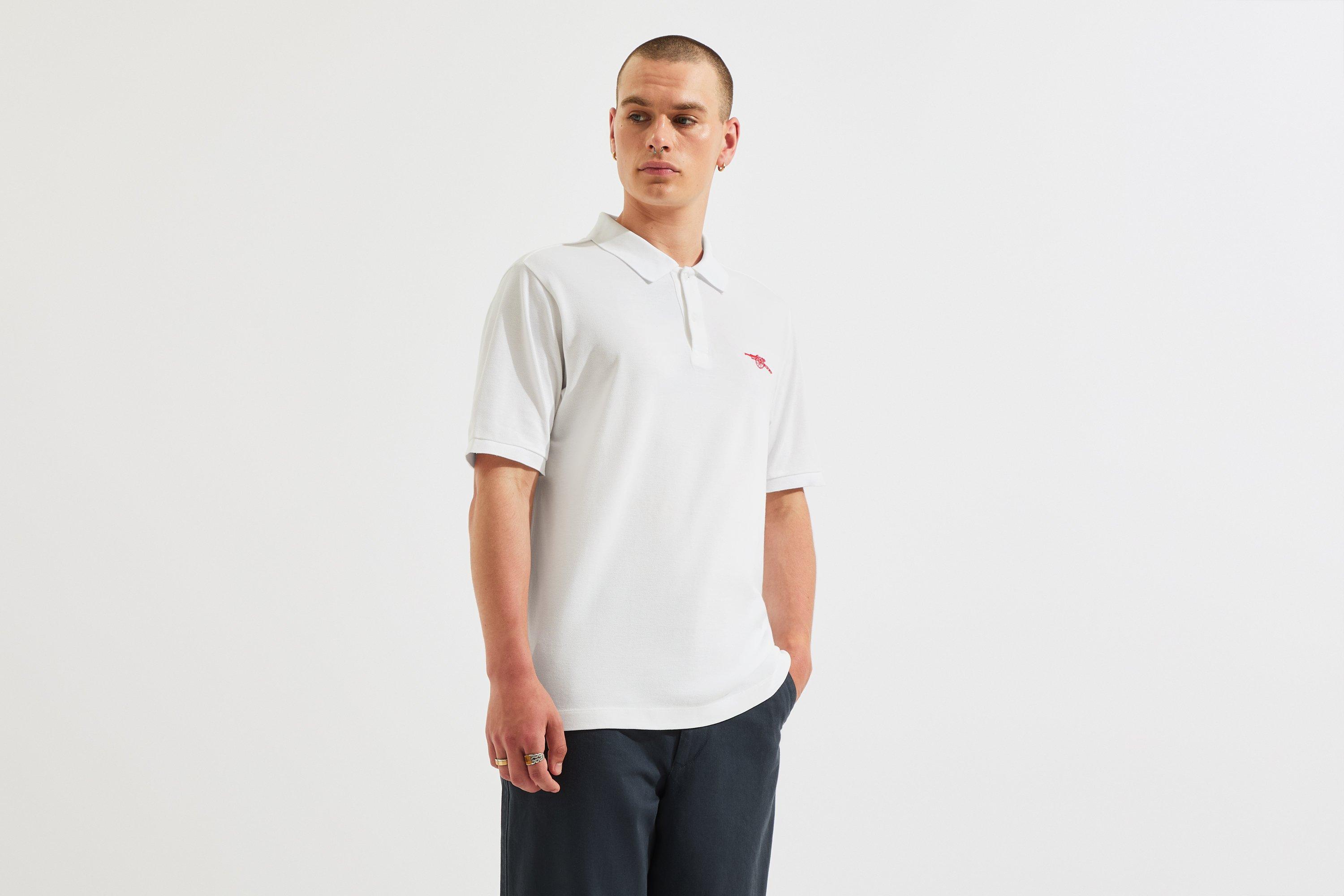 Arsenal Cannon Polo Shirt in White
