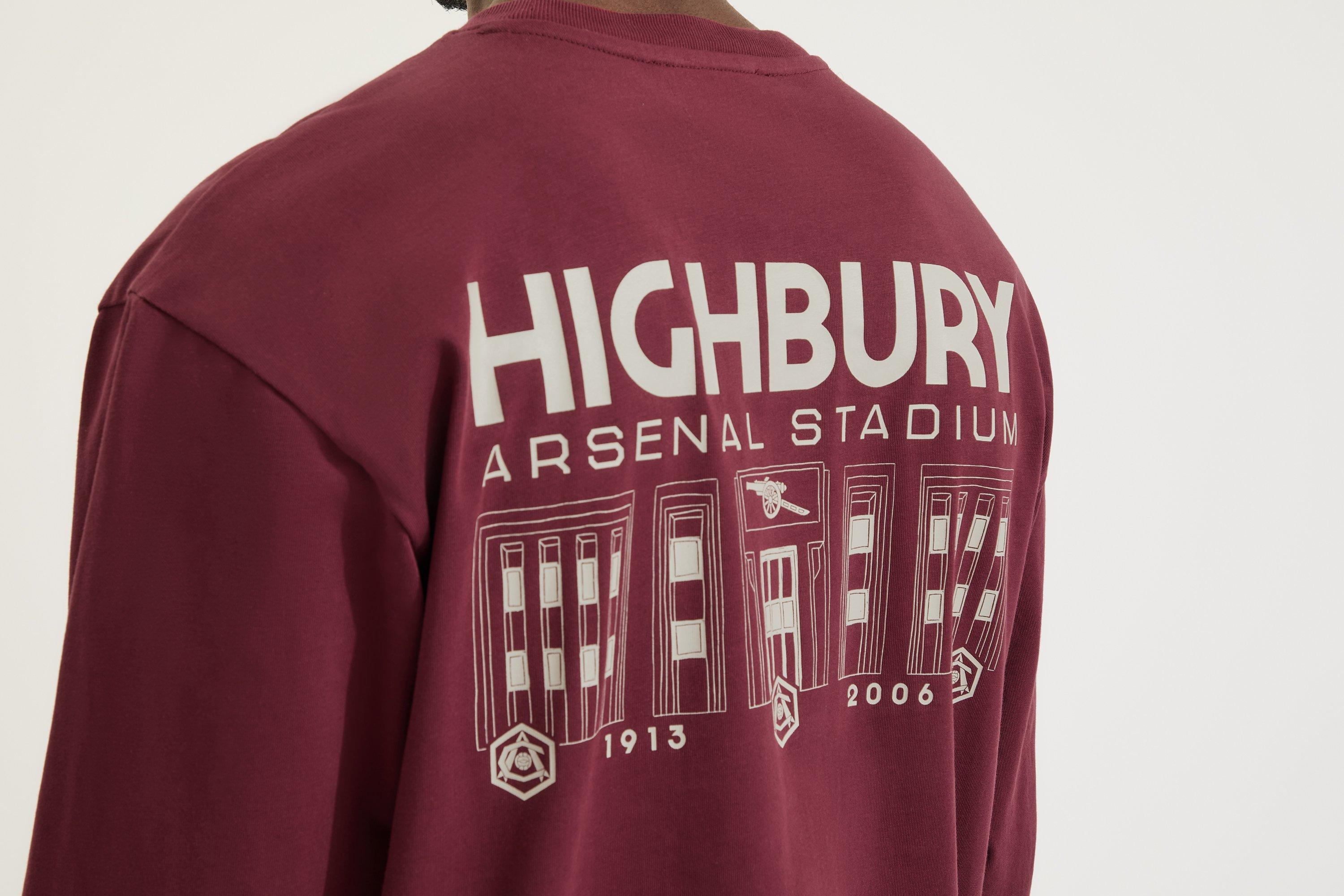 Arsenal Classics Burgundy East Stand Long Sleeved T-Shirt