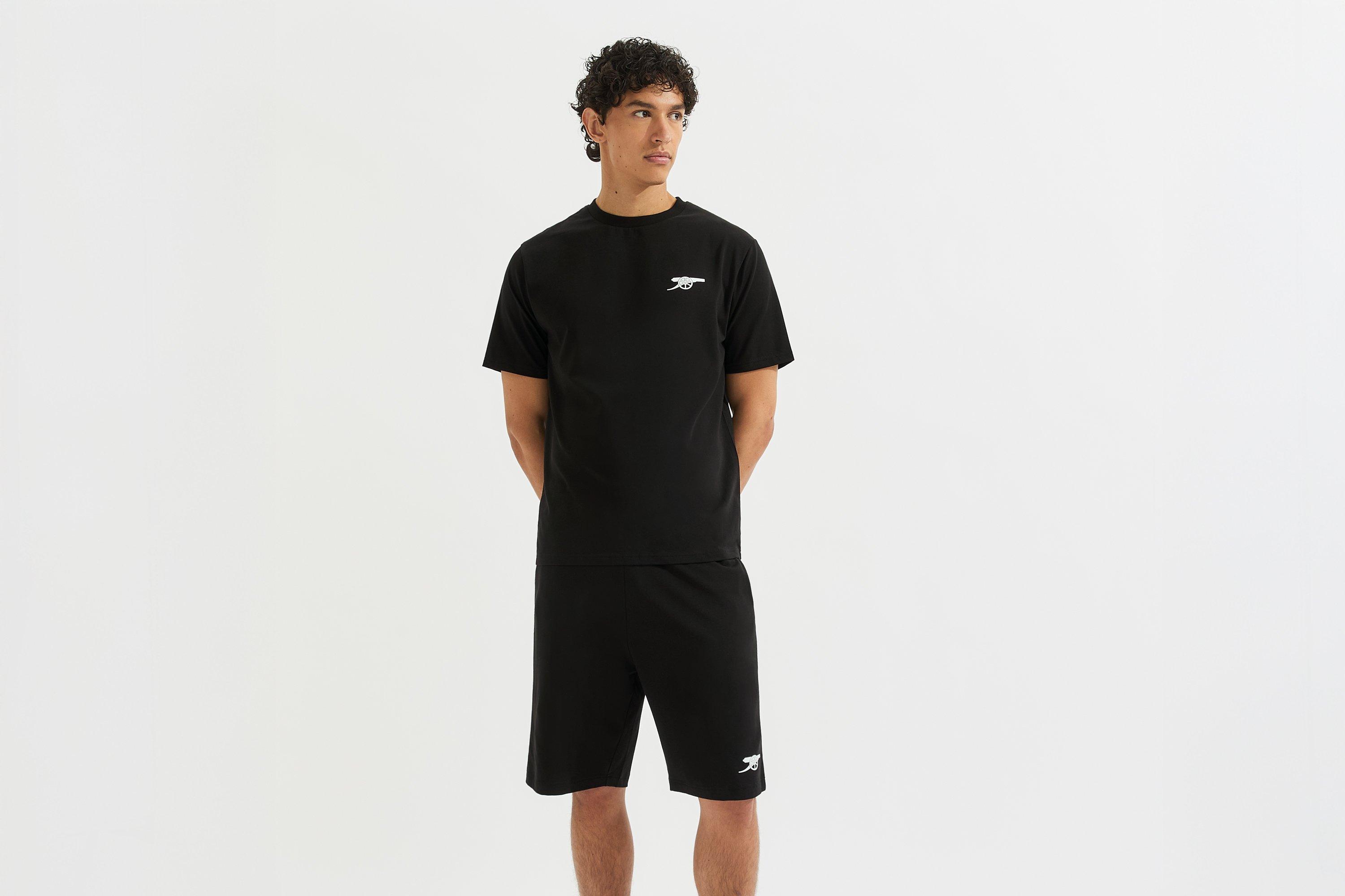 Arsenal FC - Pyjama met korte broek/loungewear voor mannen - Officieel - Clubcadeau - Grijs - Medium