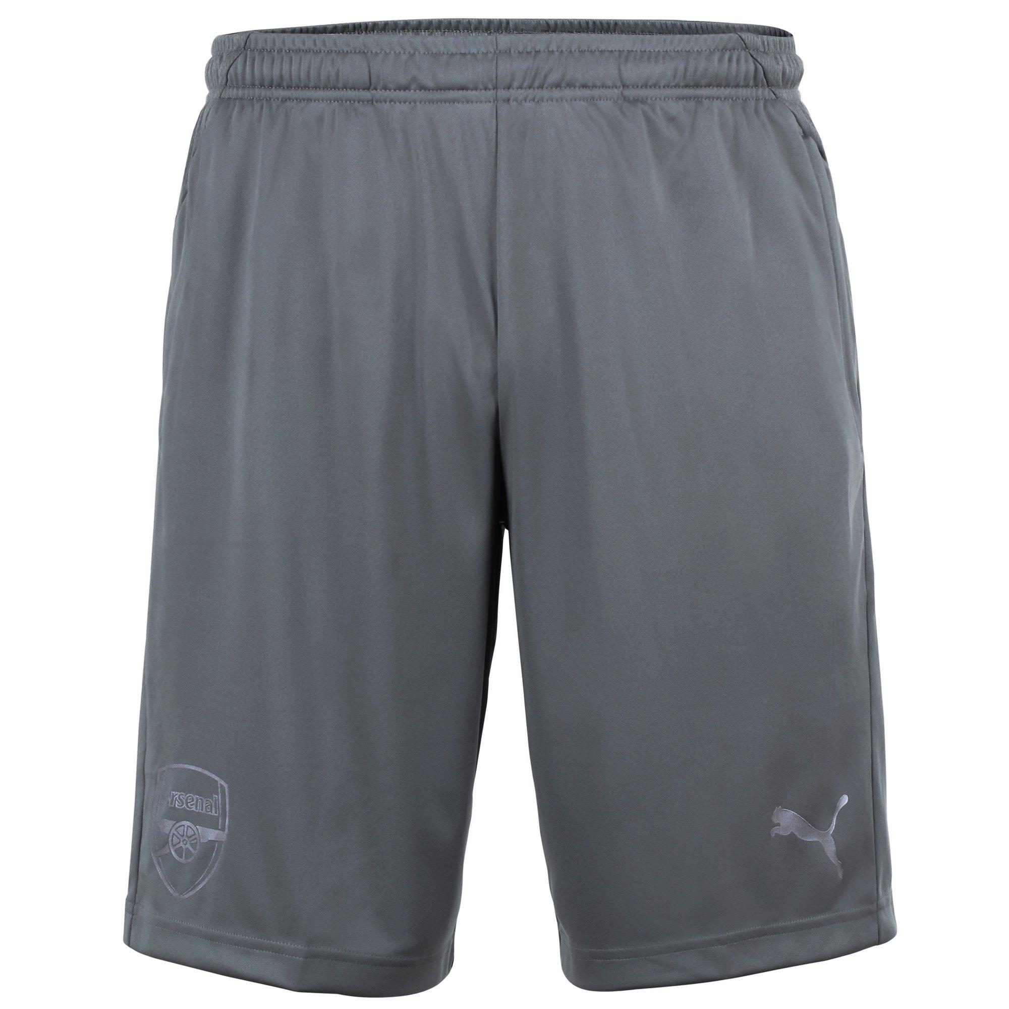 Arsenal 18/19 Grey Training Shorts With 