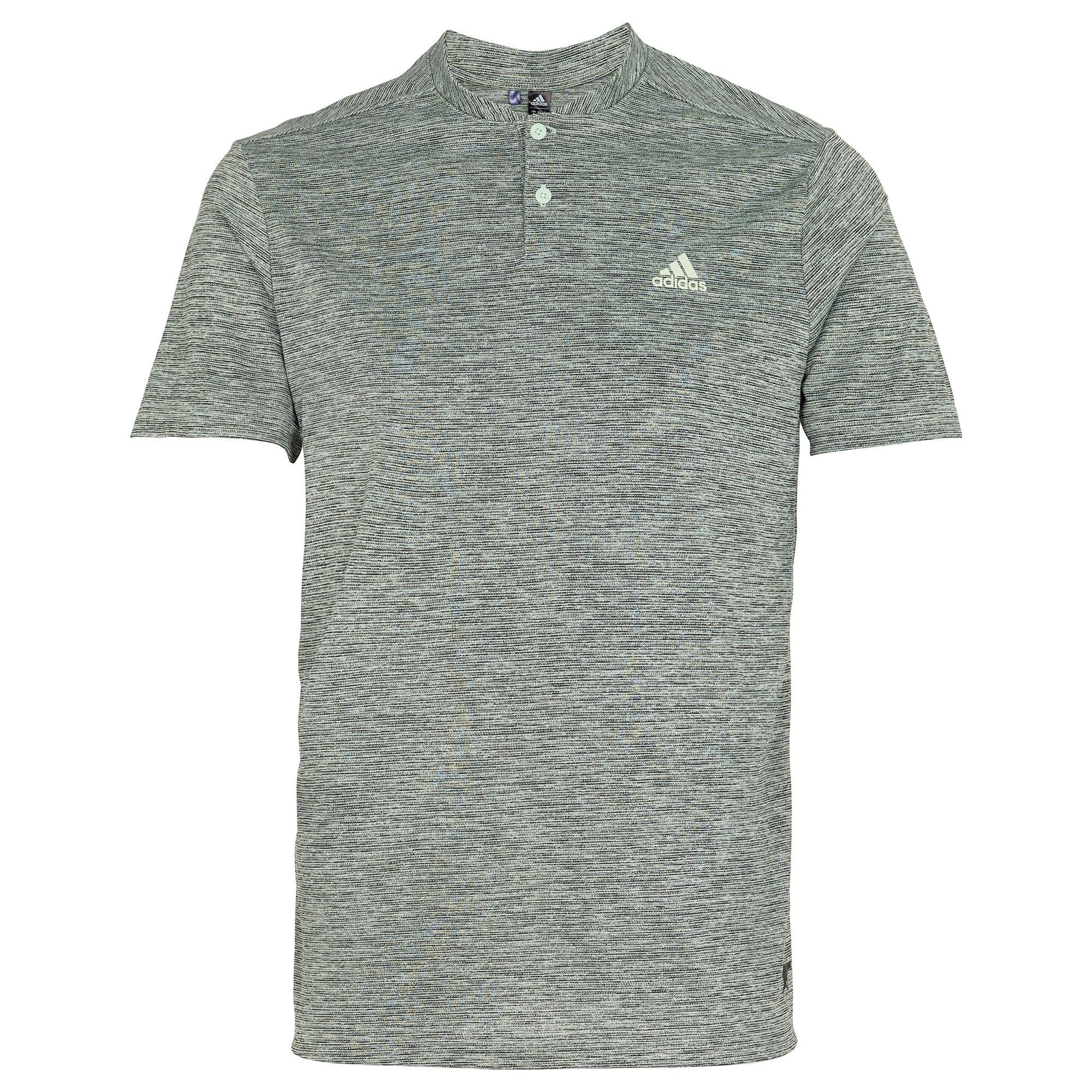 Arsenal adidas Golf Grey Textured Stripe Polo Shirt